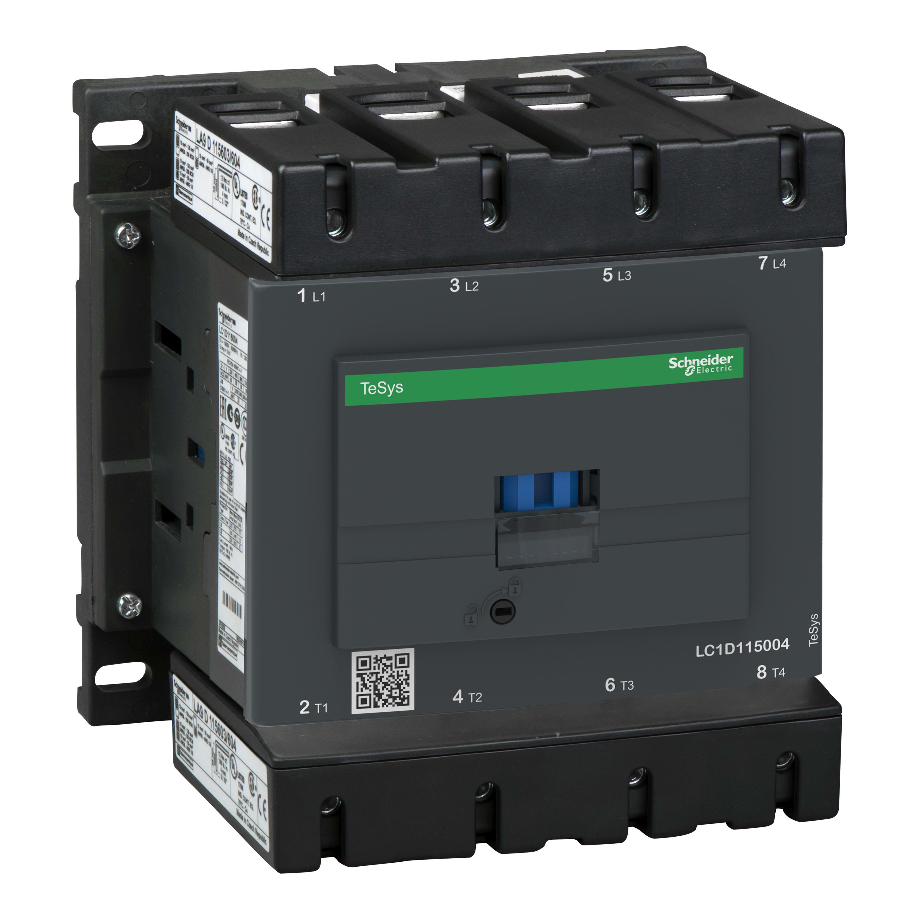 Schneider Electric - TeSys LC1D - contacteur - 4P - AC-1 440V - 200A - bobine 110Vcc