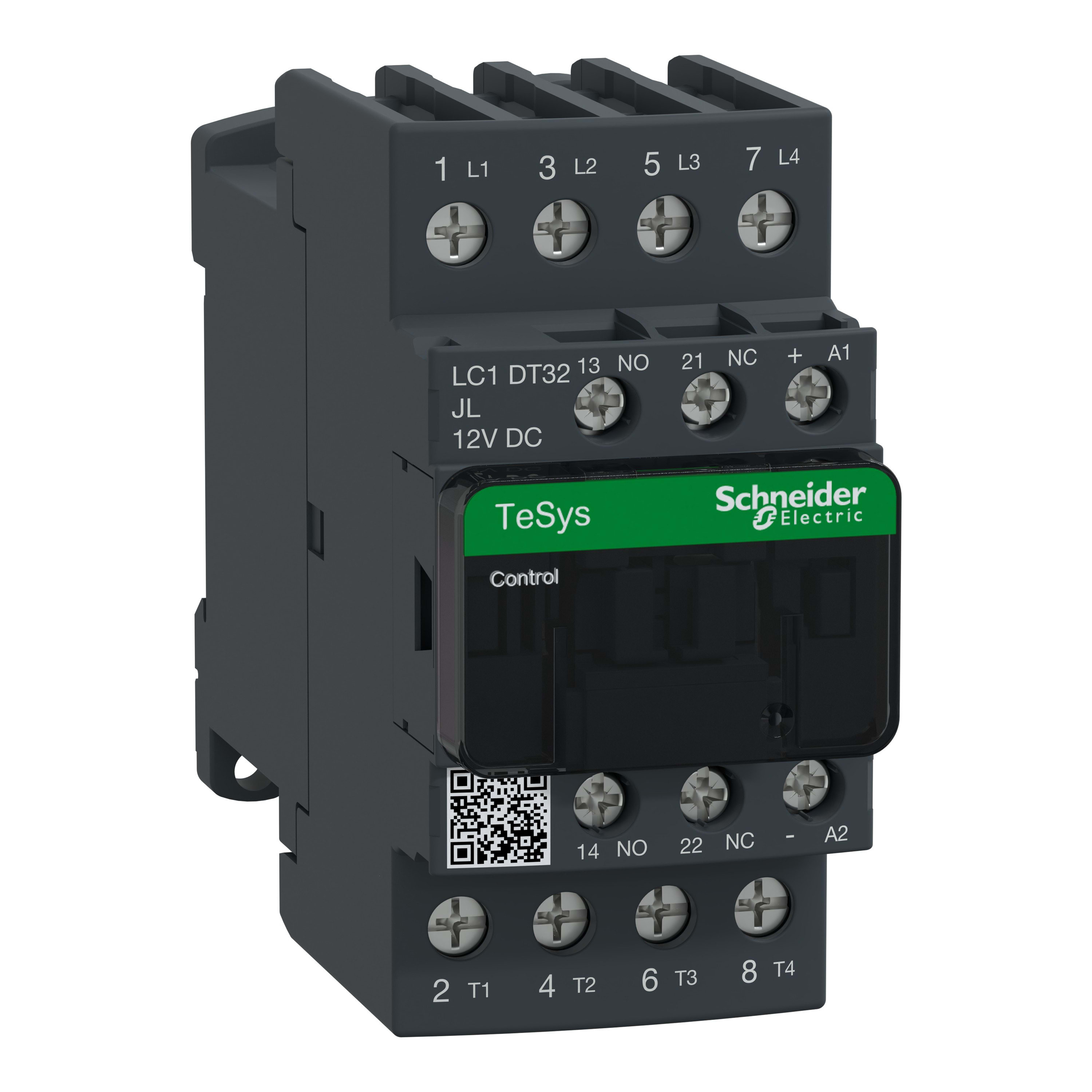 Schneider Electric - TeSys LC1D - contacteur - 4P - AC-1 440V - 40A - bobine 12Vcc