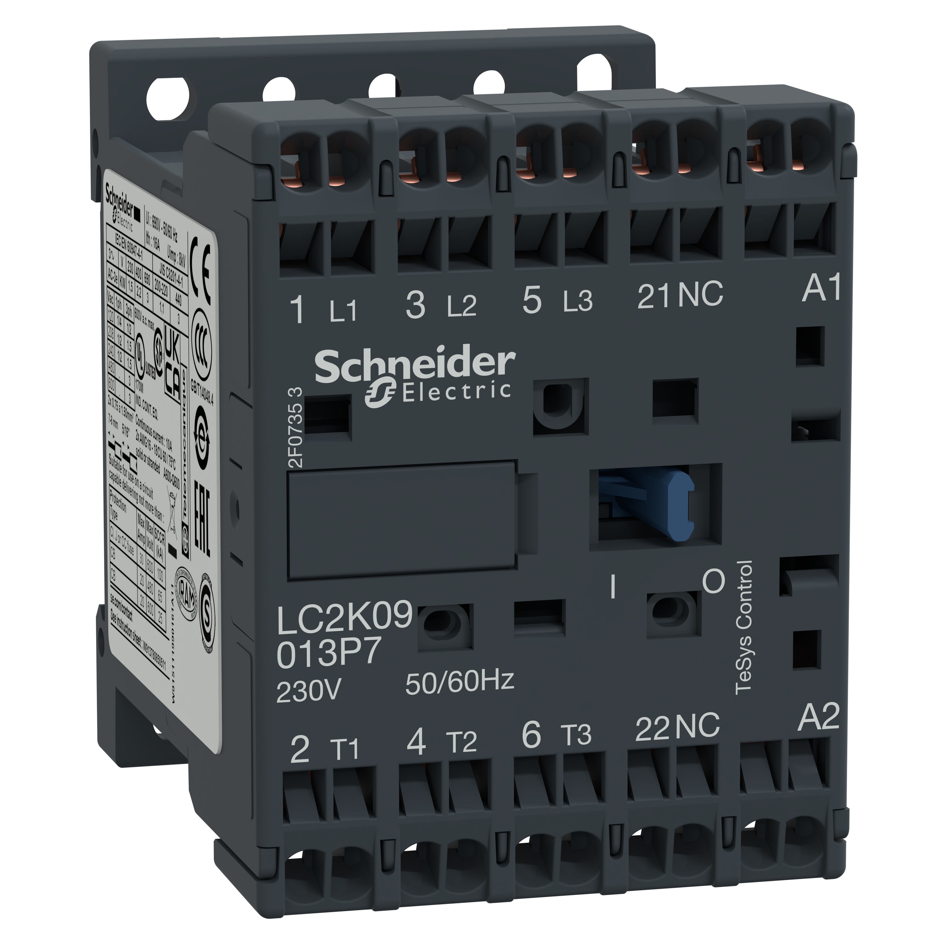 Schneider Electric - TeSys LC1K - contacteur - 3P - AC-3 440V - 6A - bobine 230Vca