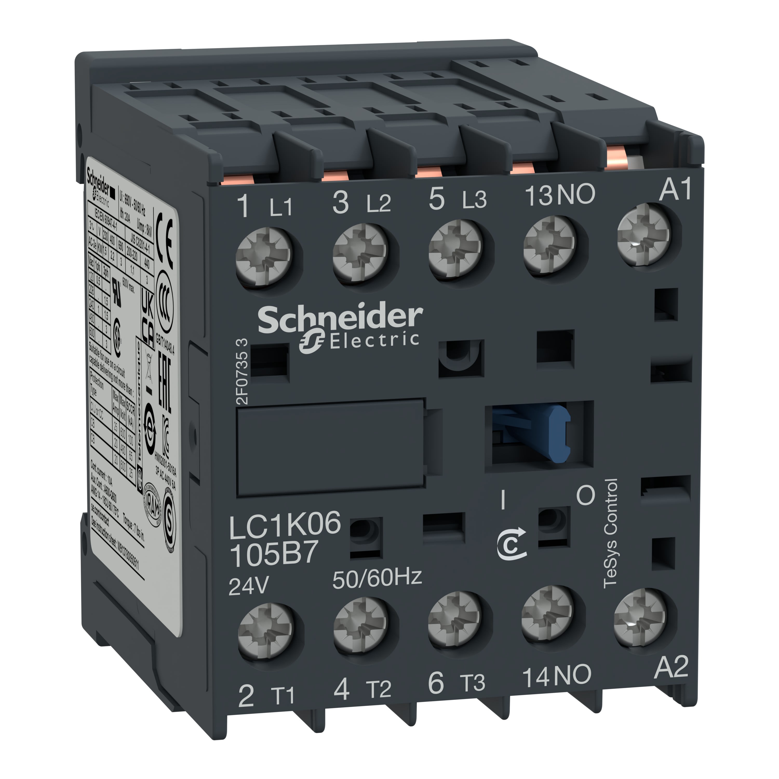Schneider Electric - TeSys LC1K - contacteur - 3P - AC-3 440V - 12A - bobine 24Vca