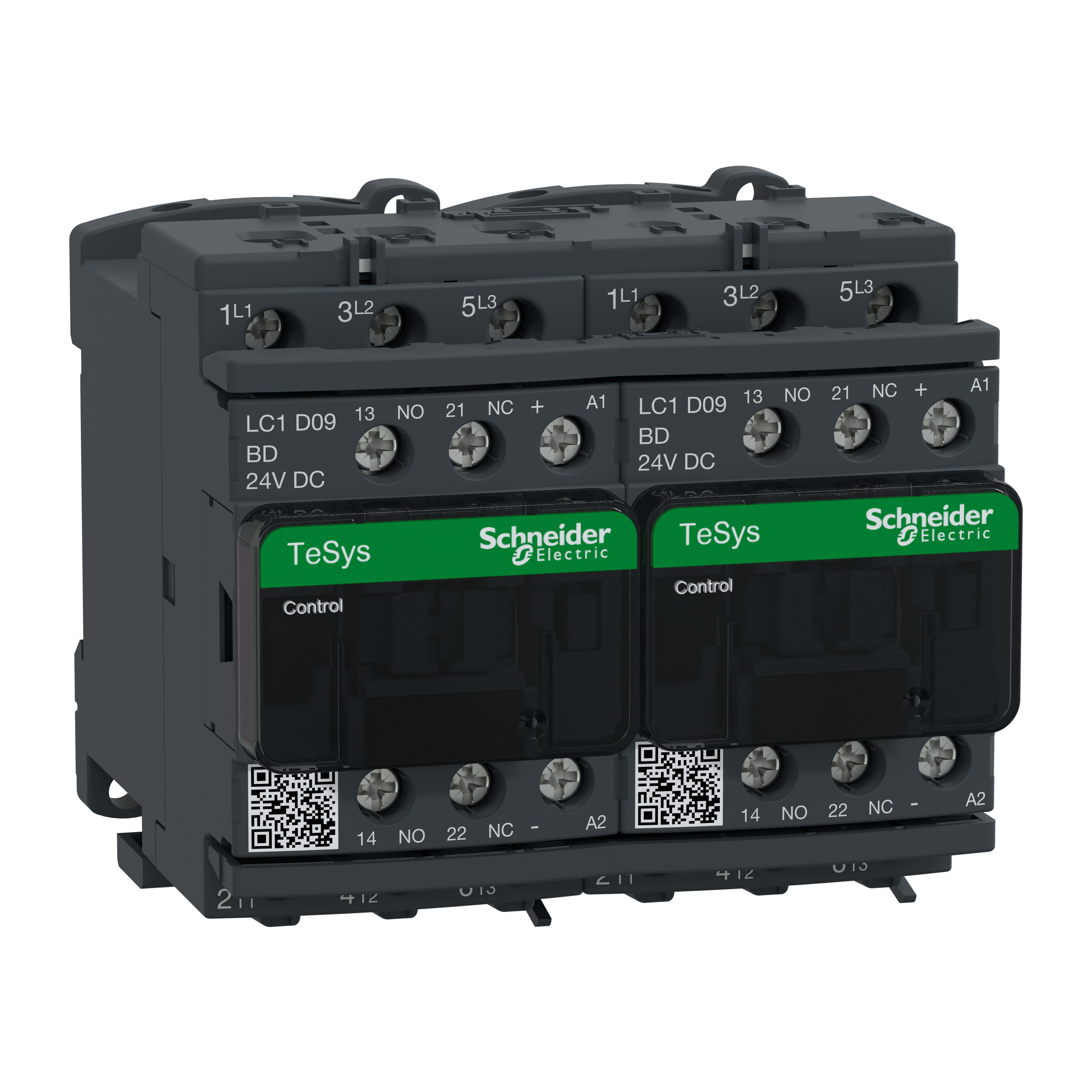 Schneider Electric - TeSys LC2D - contacteur inverseur - 3P - AC-3 440V - 9A - bobine 24Vcc