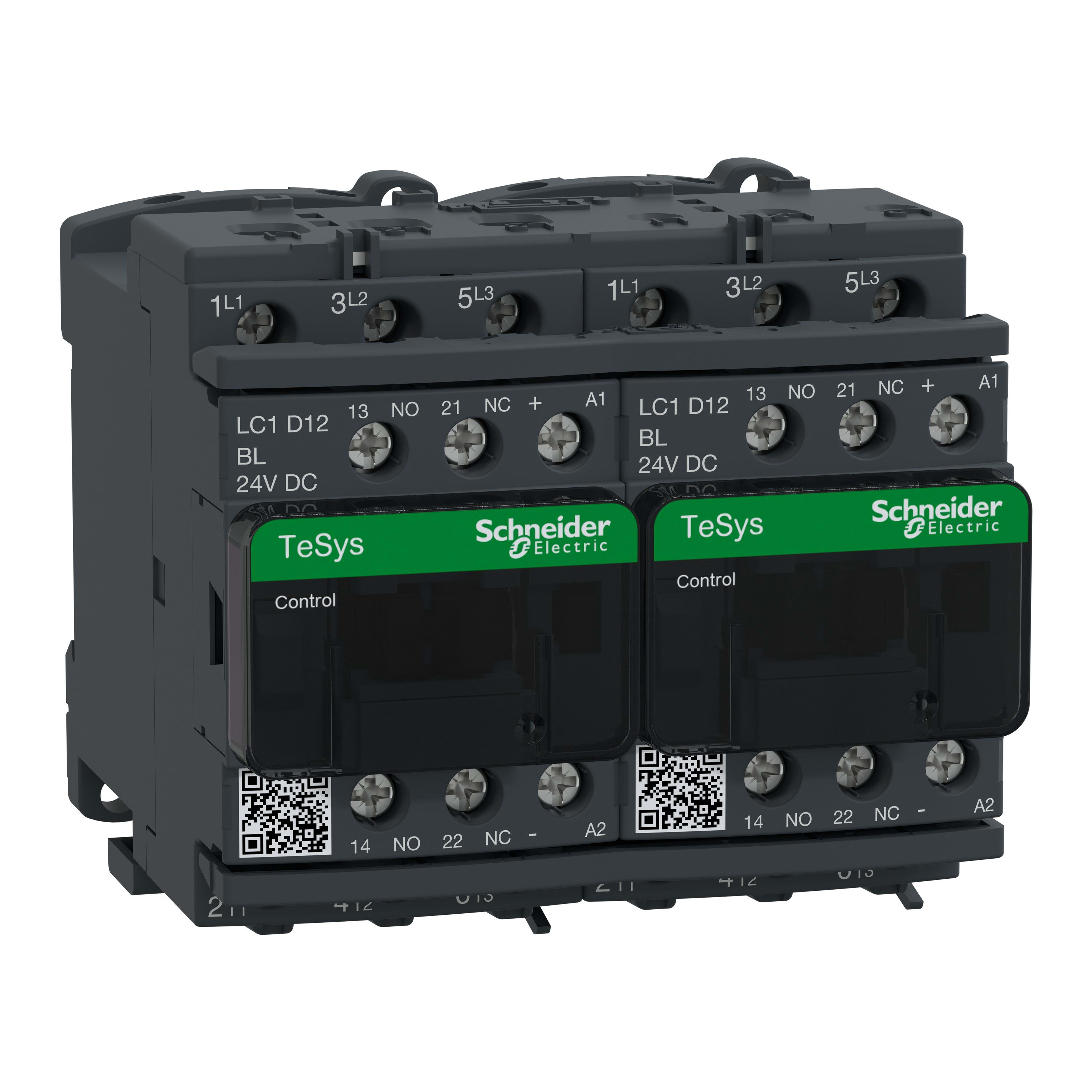 Schneider Electric - TeSys LC2D - contacteur inverseur - 3P - AC-3 440V - 12A - bobine 24Vcc