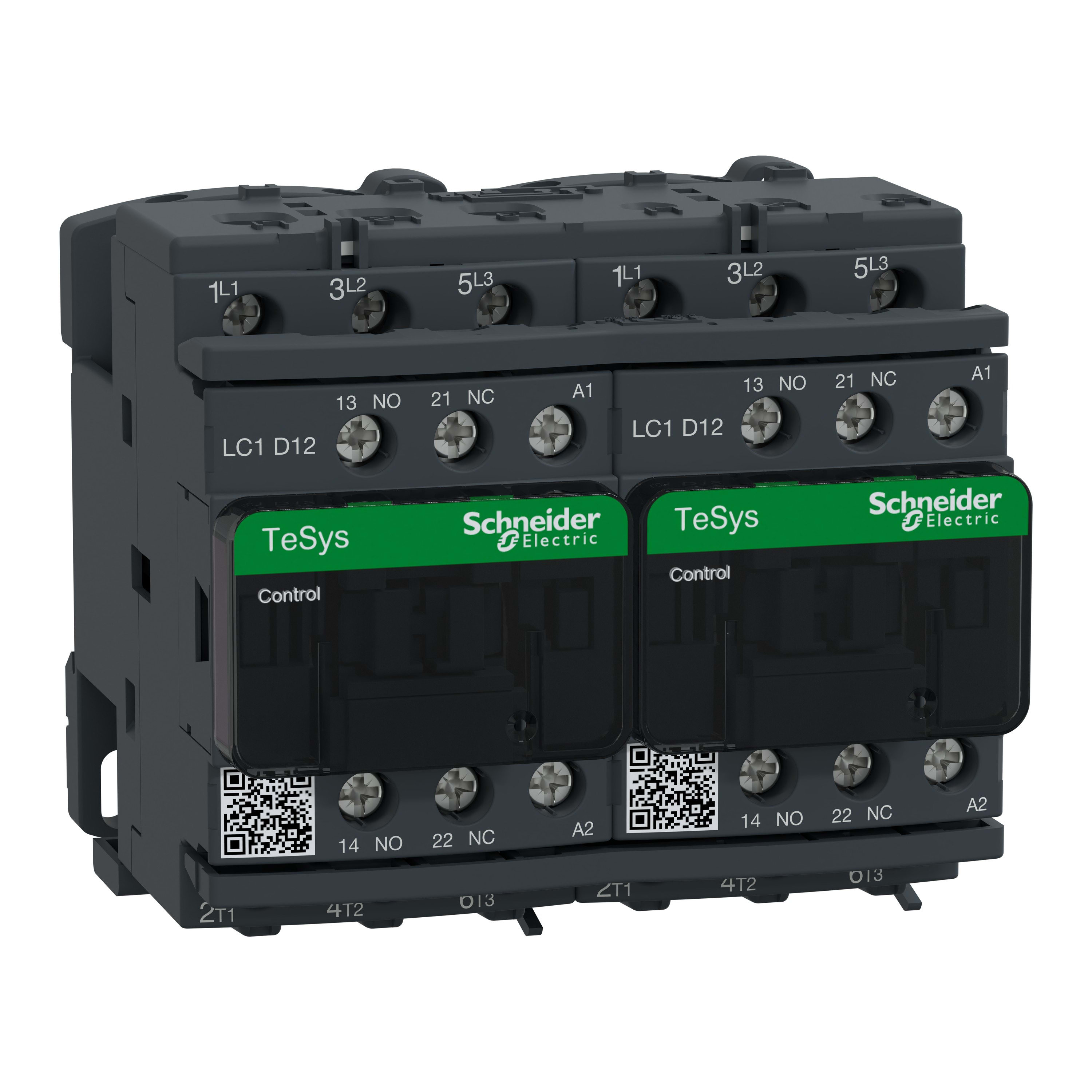 Schneider Electric - TeSys LC2D - contacteur inverseur - 3P - AC-3 440V - 12A - bobine 220Vca