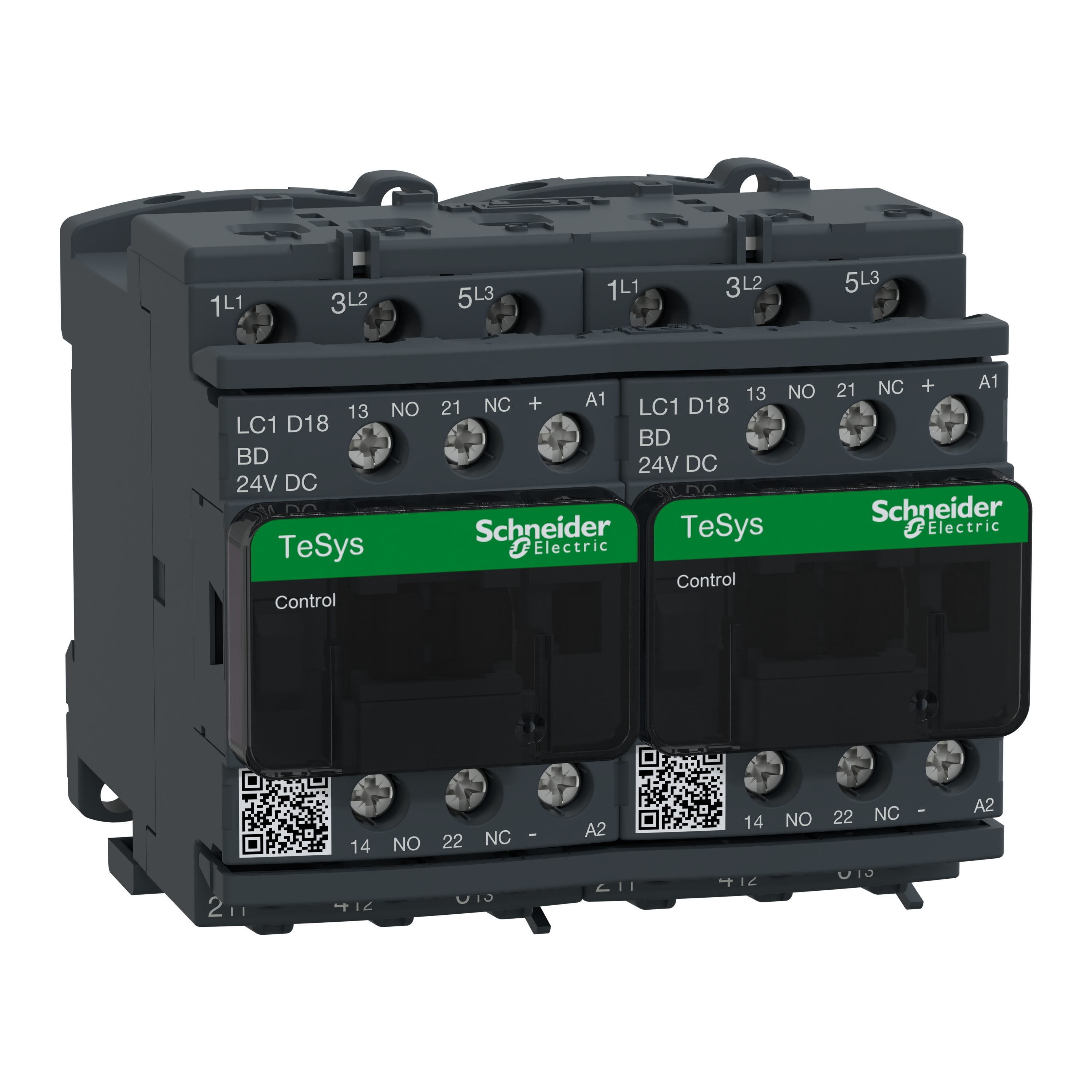 Schneider Electric - TeSys LC2D - contacteur inverseur - 3P - AC-3 440V - 18A - bobine 24Vcc