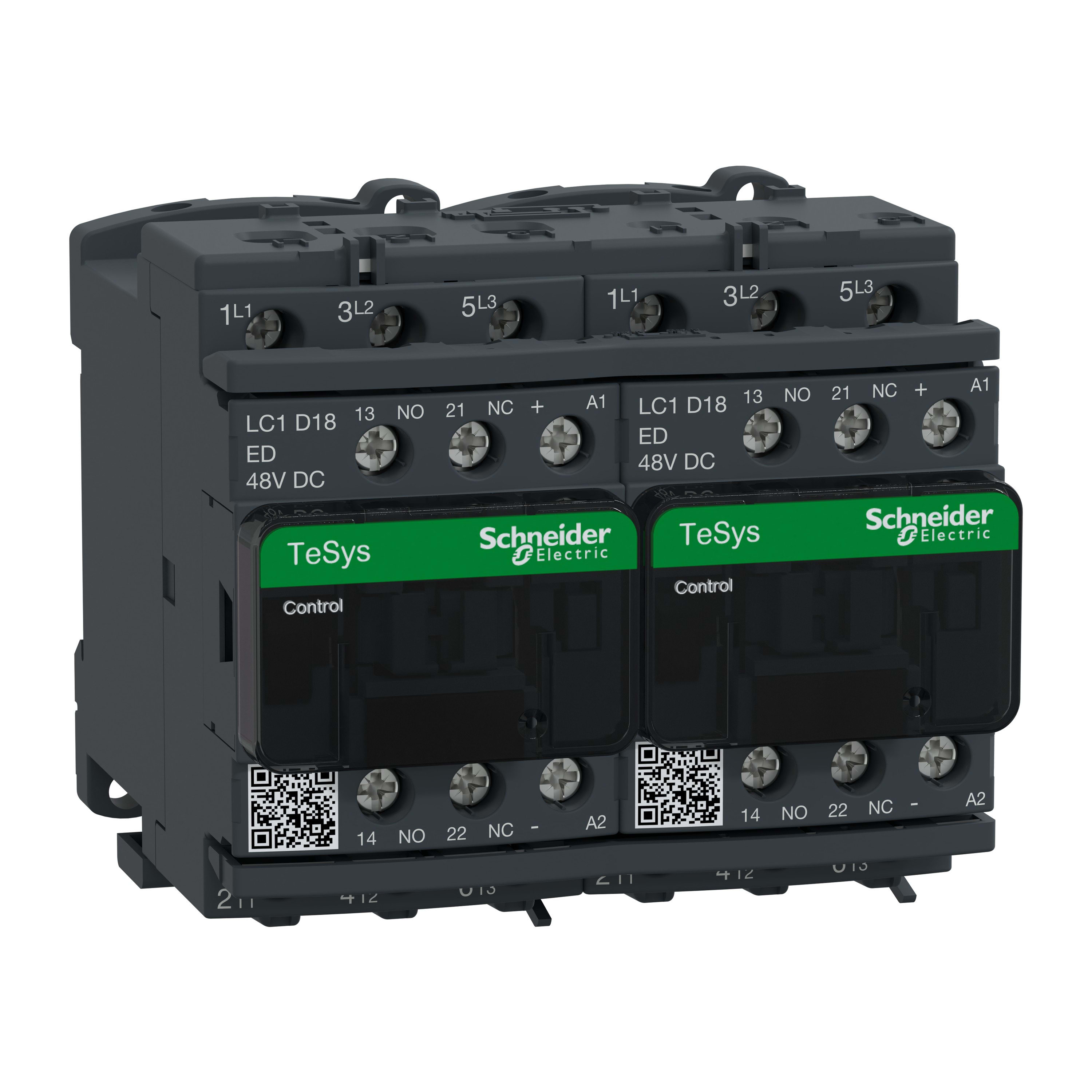 Schneider Electric - TeSys LC2D - contacteur inverseur - 3P - AC-3 440V - 18A - bobine 48Vcc