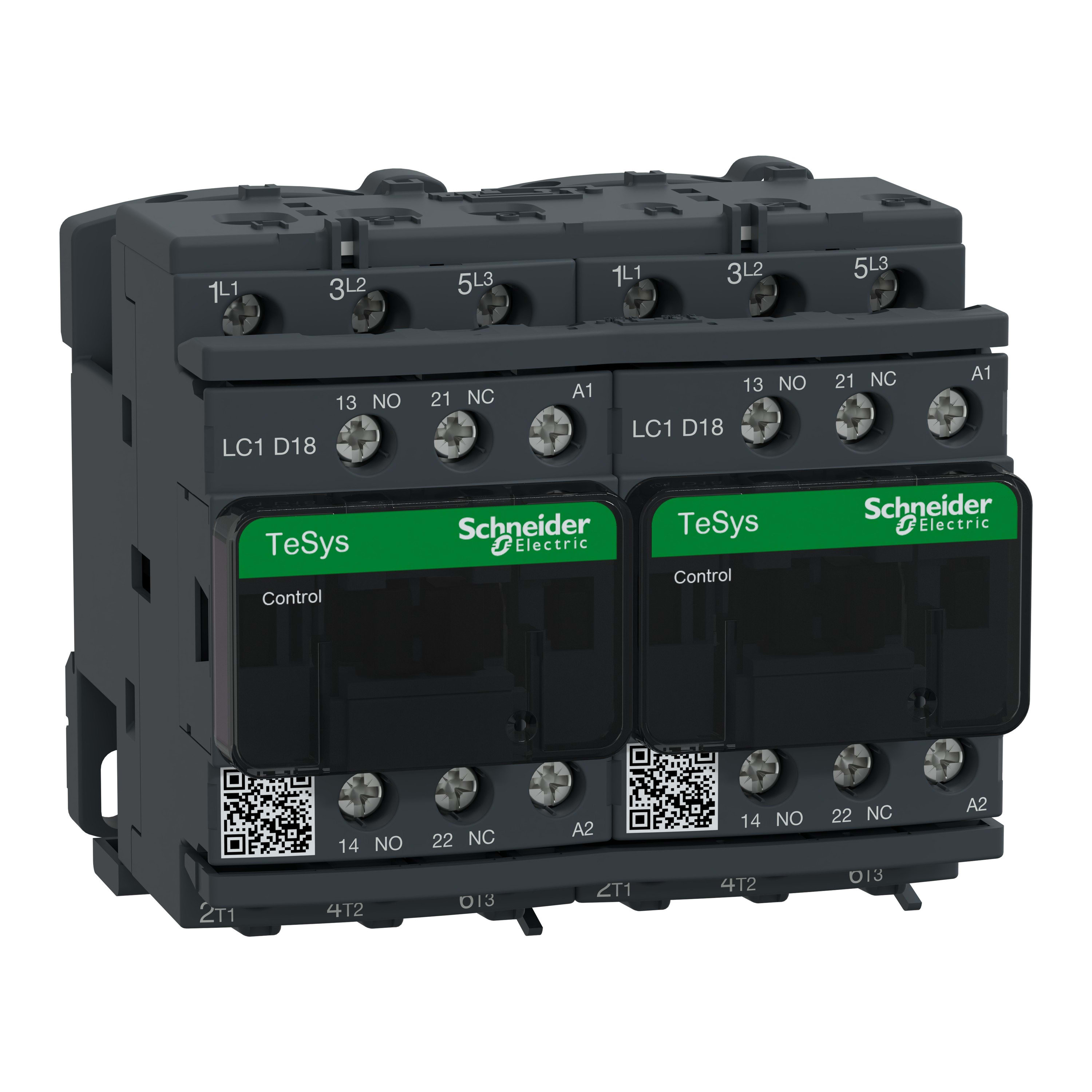 Schneider Electric - TeSys LC2D - contacteur inverseur - 3P - AC-3 440V - 18A - bobine 120Vca
