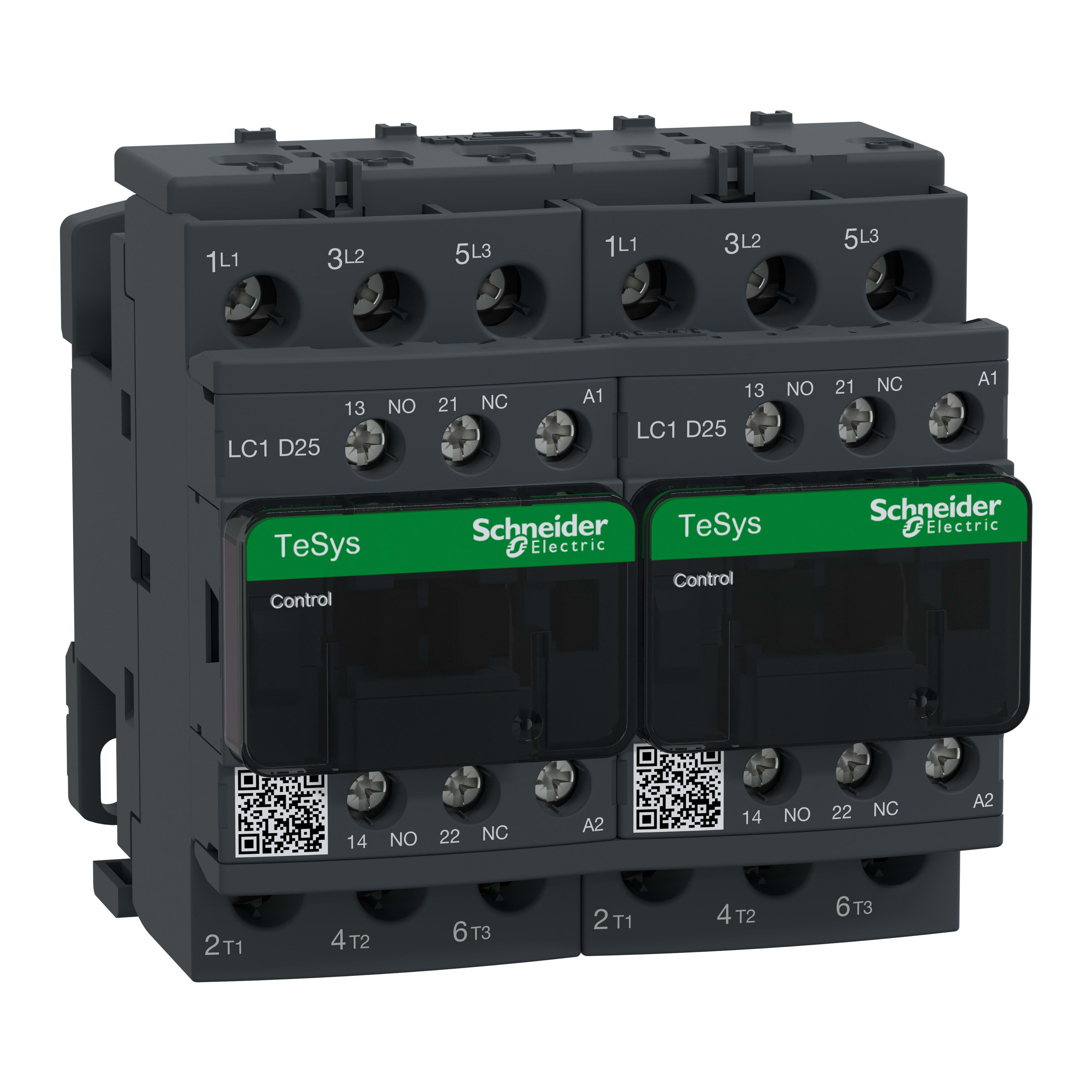Schneider Electric - TeSys LC2D - contacteur inverseur - 3P - AC-3 440V - 25A - bobine 120Vca