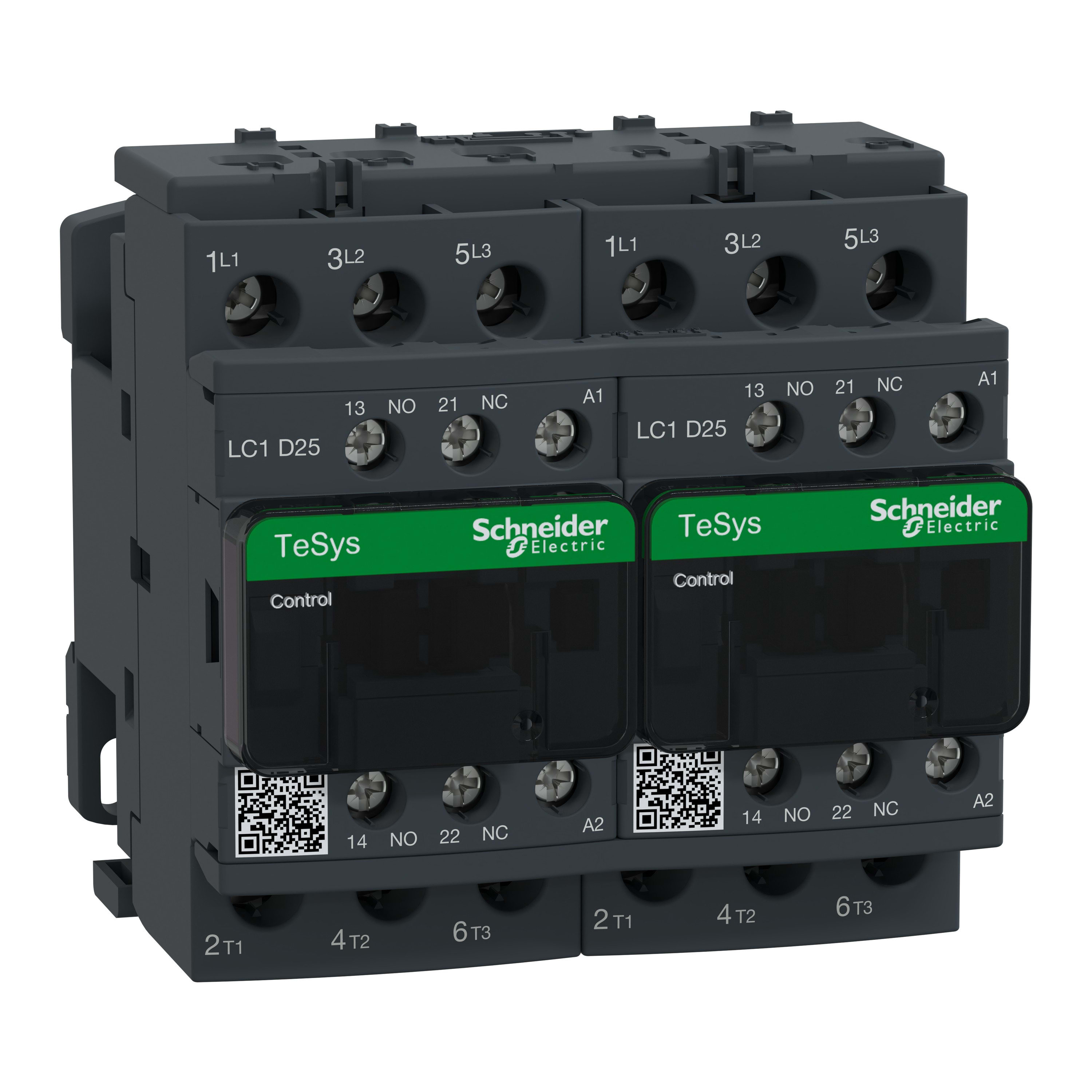 Schneider Electric - TeSys LC2D - contacteur inverseur - 3P - AC-3 440V - 25A - bobine 100Vca