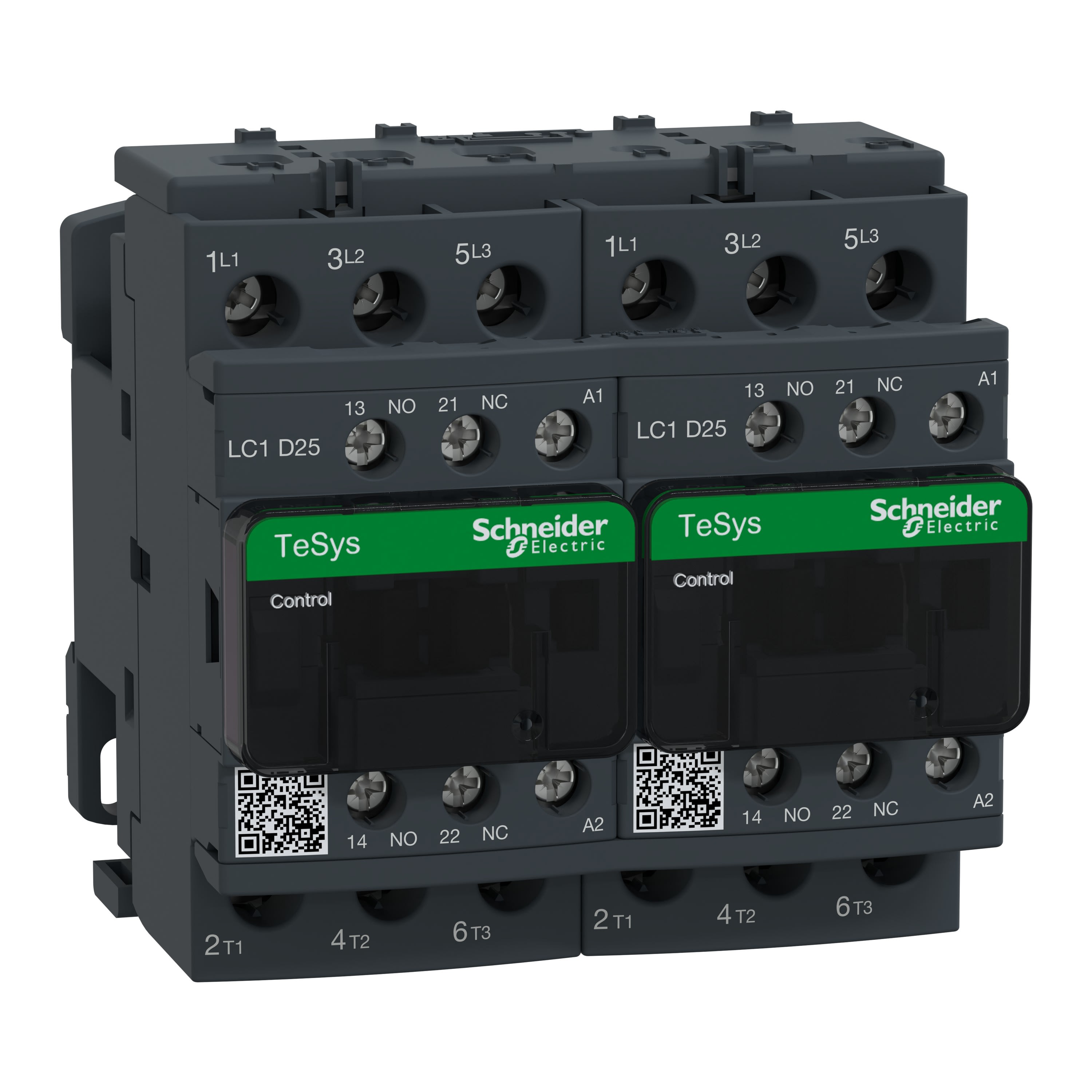 Schneider Electric - TeSys LC2D - contacteur inverseur - 3P - AC-3 440V - 25A - bobine 220Vca