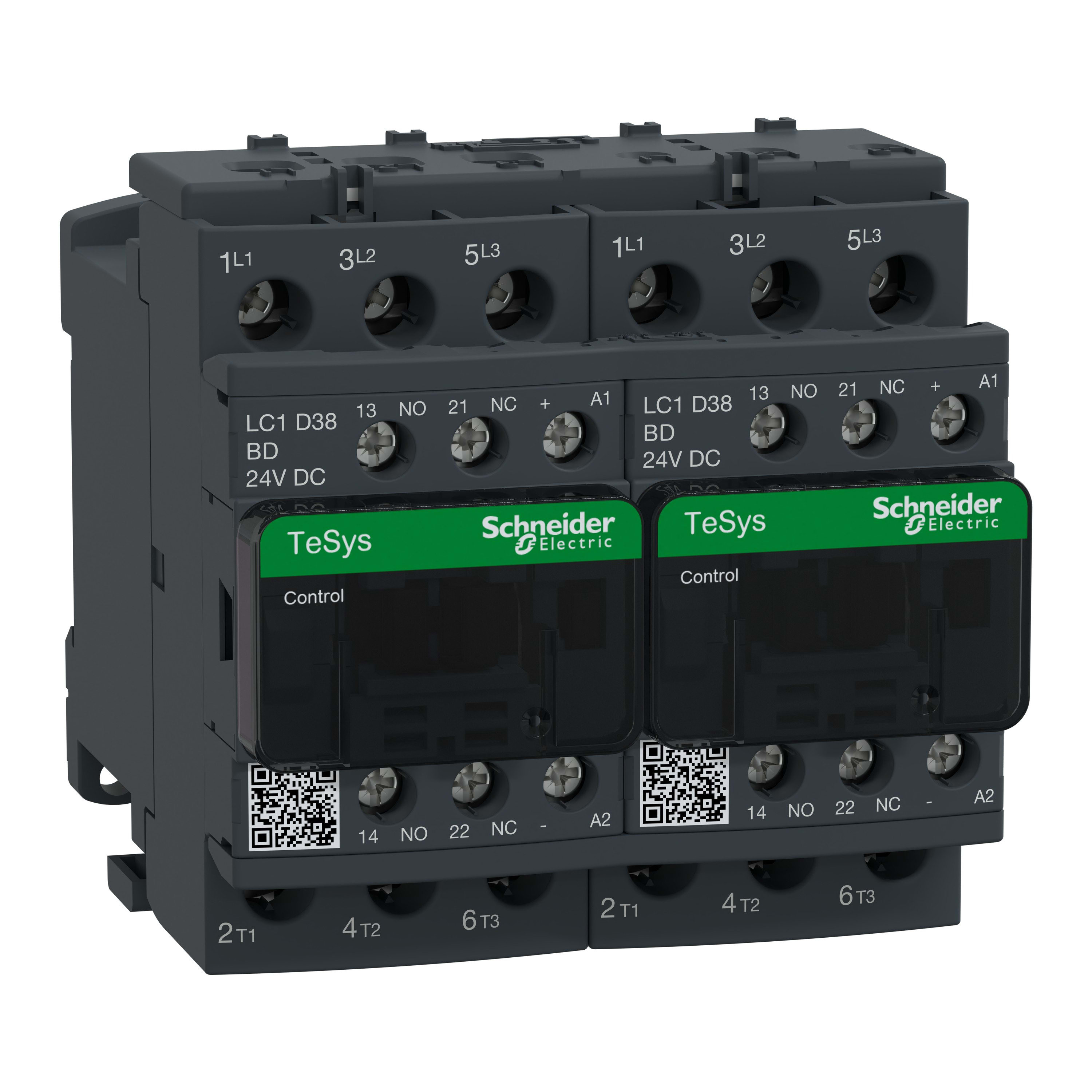 Schneider Electric - TeSys LC2D - contacteur inverseur - 3P - AC-3 440V - 38A - bobine 24Vcc