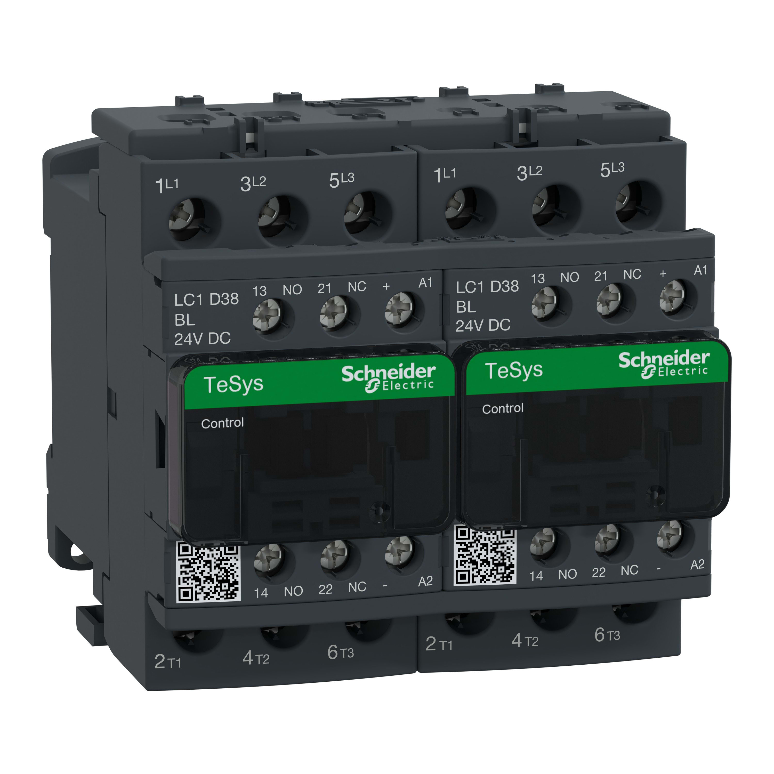 Schneider Electric - TeSys LC2D - contacteur inverseur - 3P - AC-3 440V - 38A - bobine 24Vcc