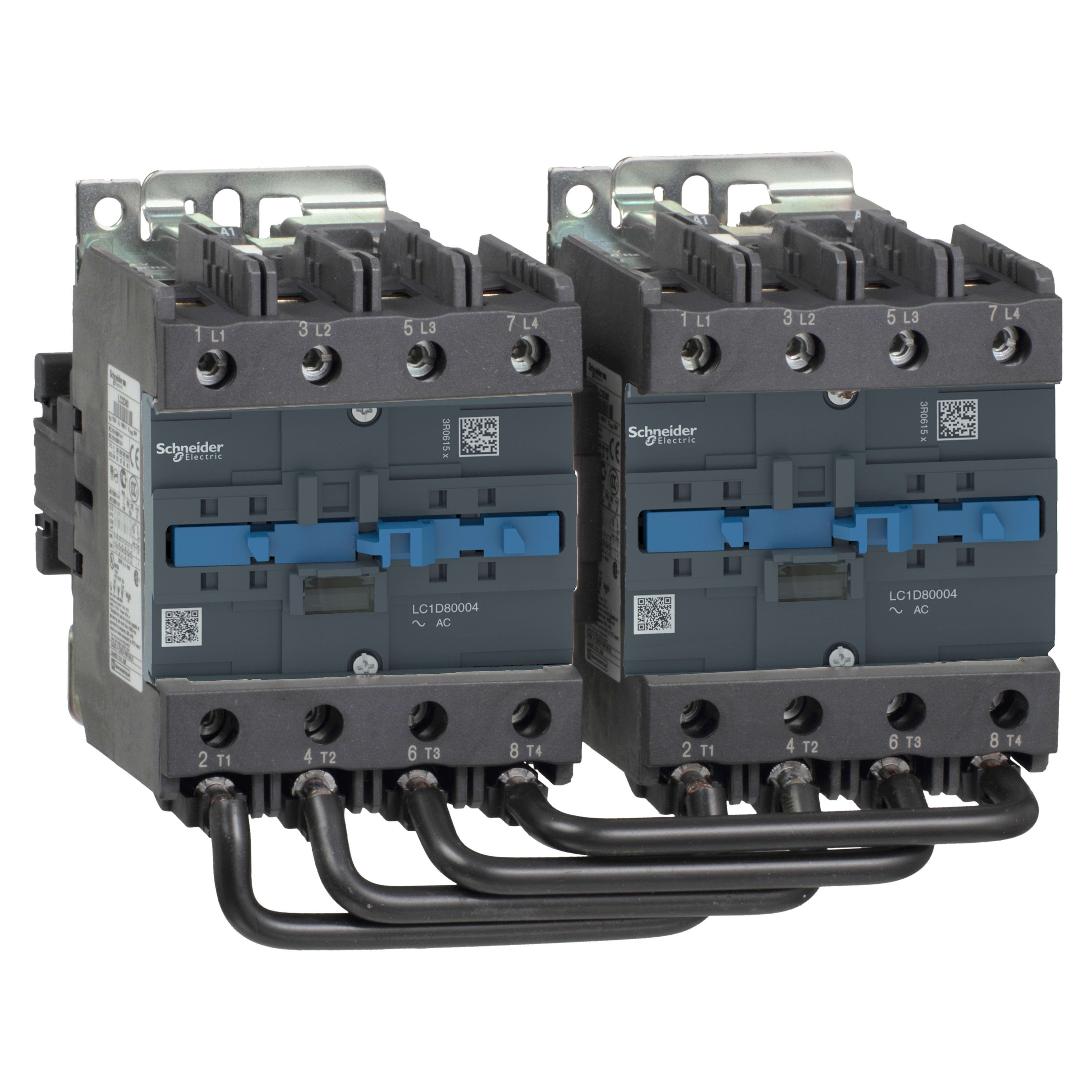 Schneider Electric - TeSys LC2D - contacteur inverseur - 4P - 4F - AC-1 440V - 125A - 220Vca 50/60Hz
