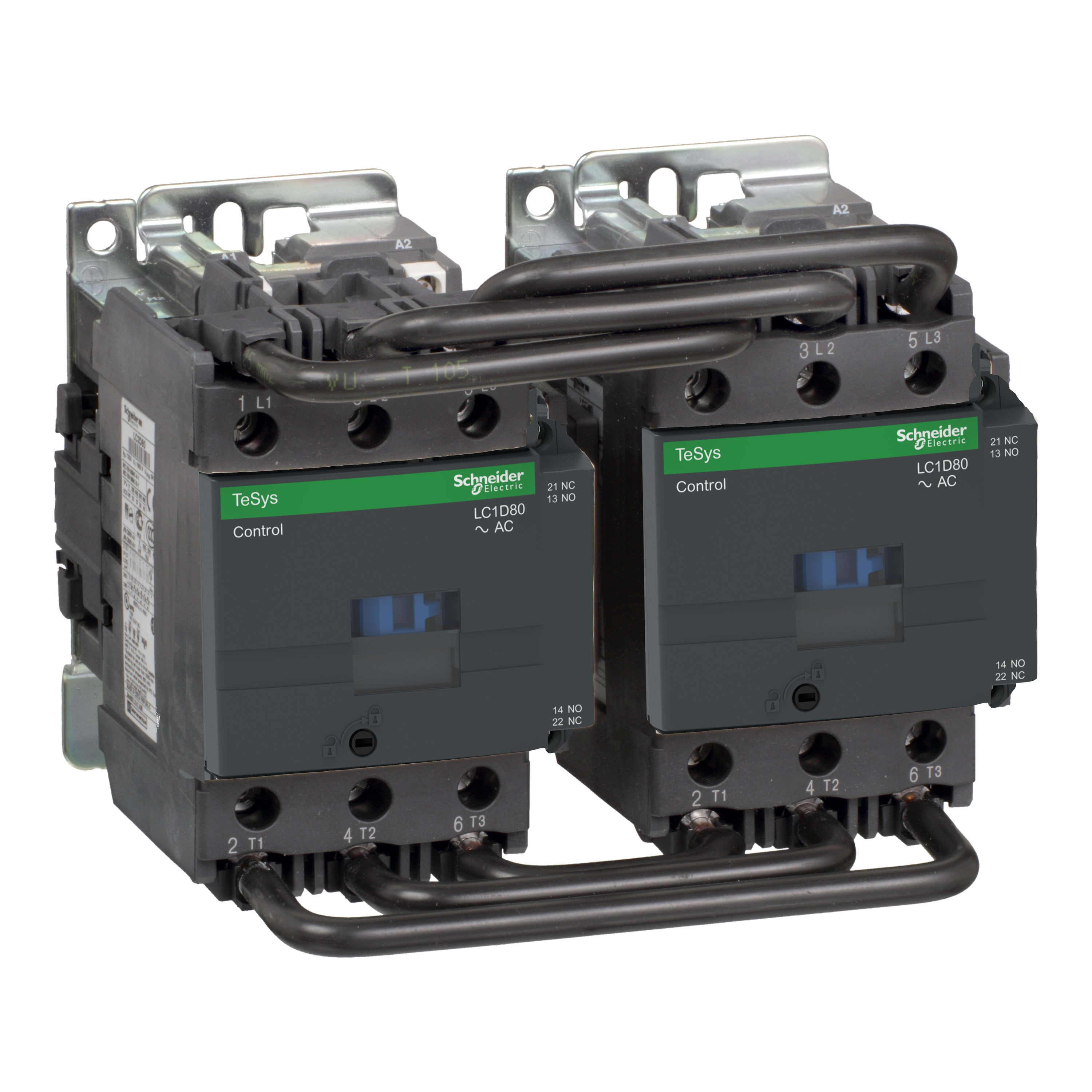 Schneider Electric - TeSys LC2D - contacteur inverseur - 3P - AC-3 440V - 80A - bobine 220Vca