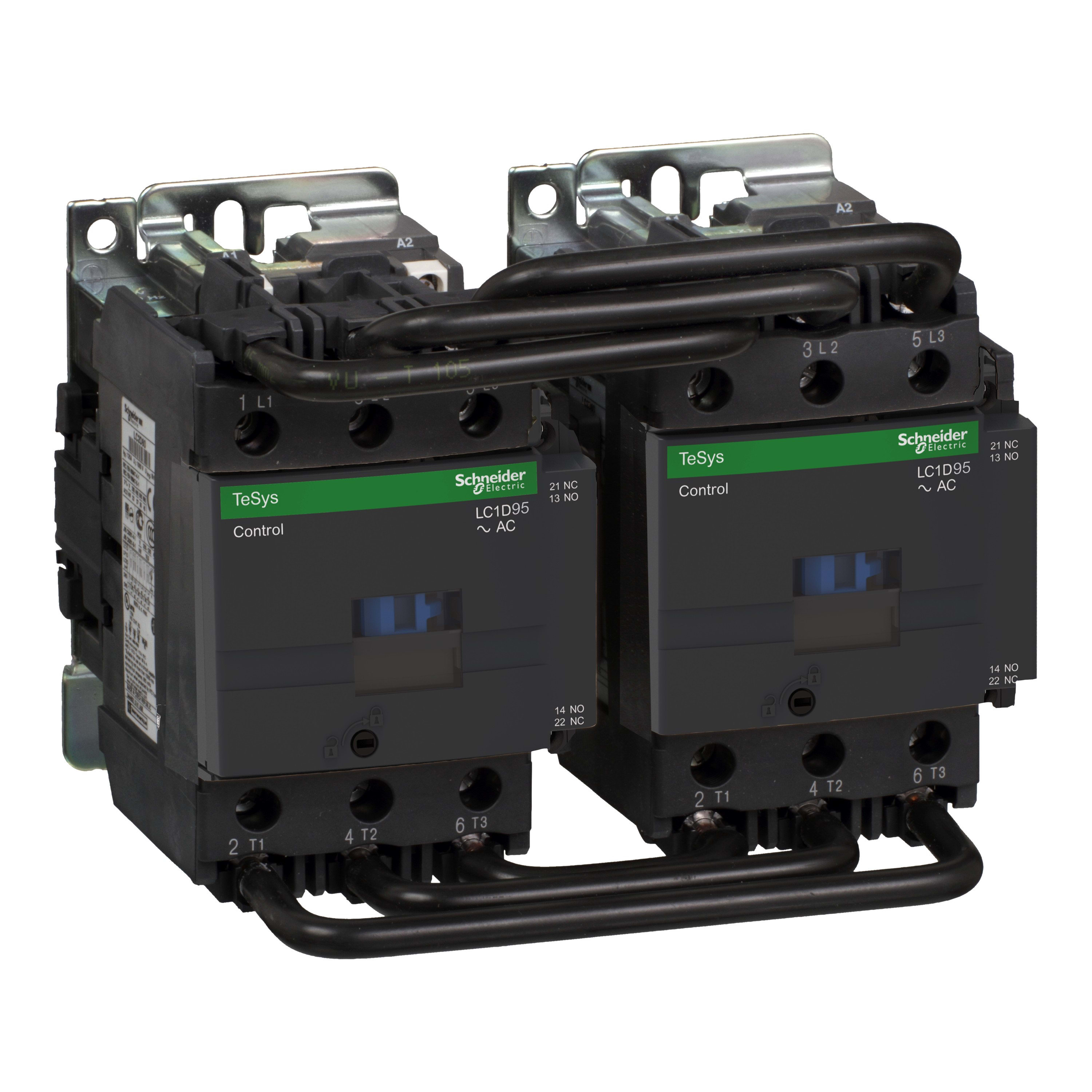 Schneider Electric - TeSys LC2D - contacteur inverseur - 3P - AC-3 440V - 95A - bobine 24Vca