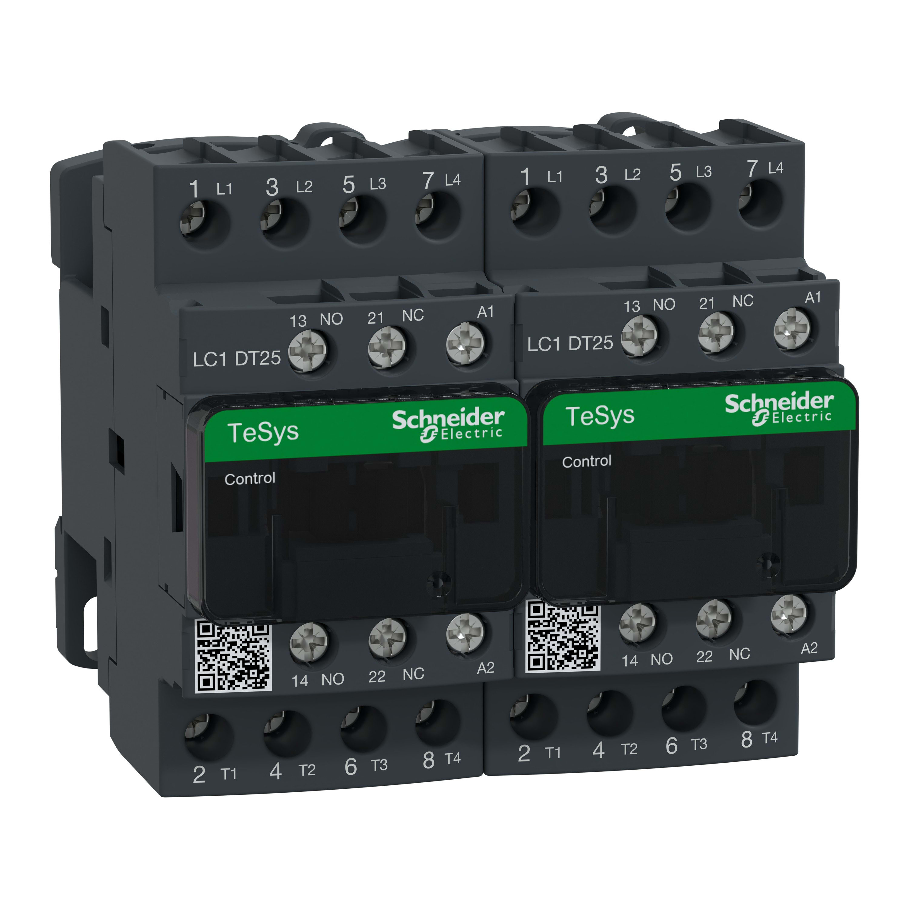 Schneider Electric - TeSys LC2D - contacteur inverseur - 4P - AC-1 440V - 25A - bobine 120Vca