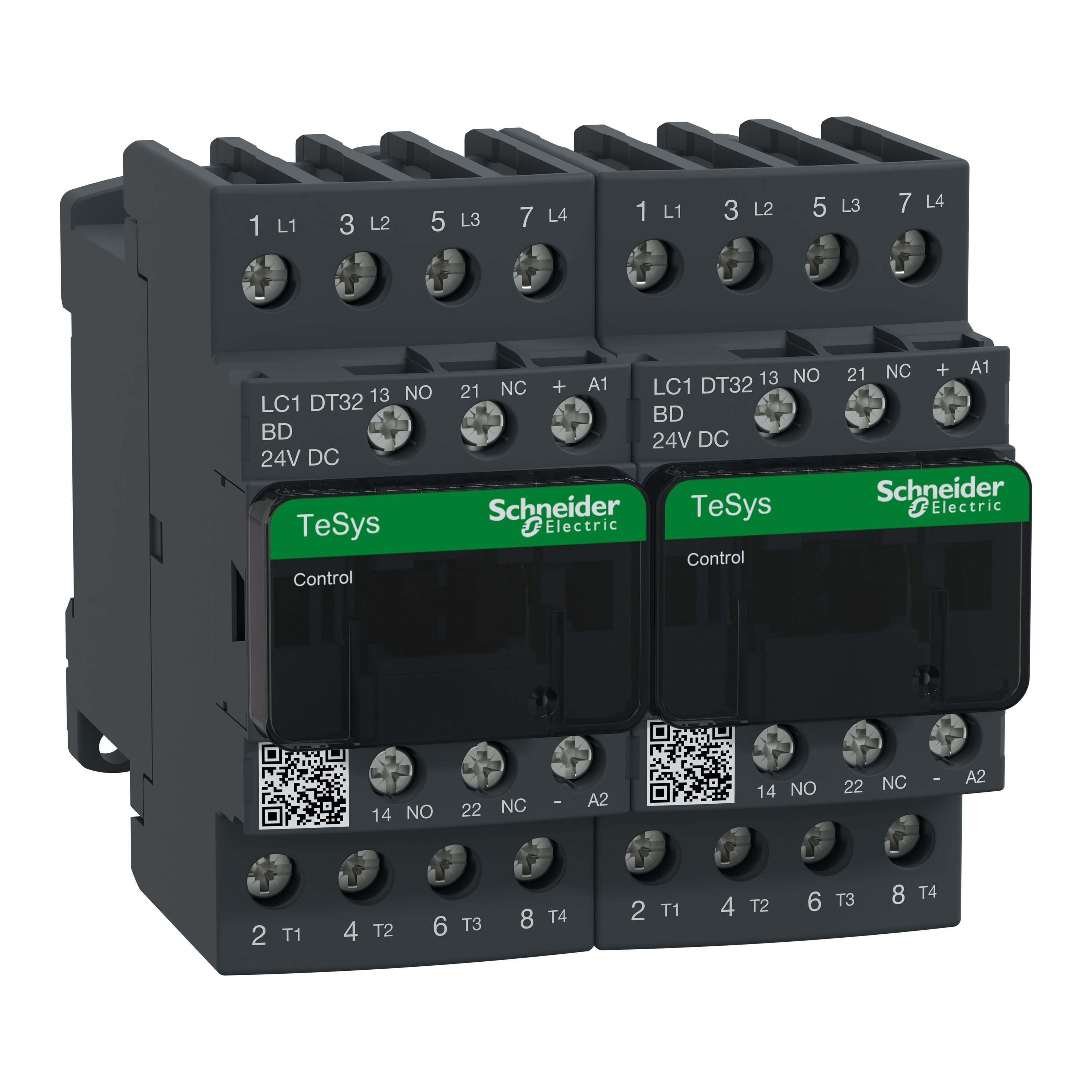 Schneider Electric - TeSys LC2D - contacteur inverseur - 4P - AC-1 440V - 32A - bobine 24Vcc