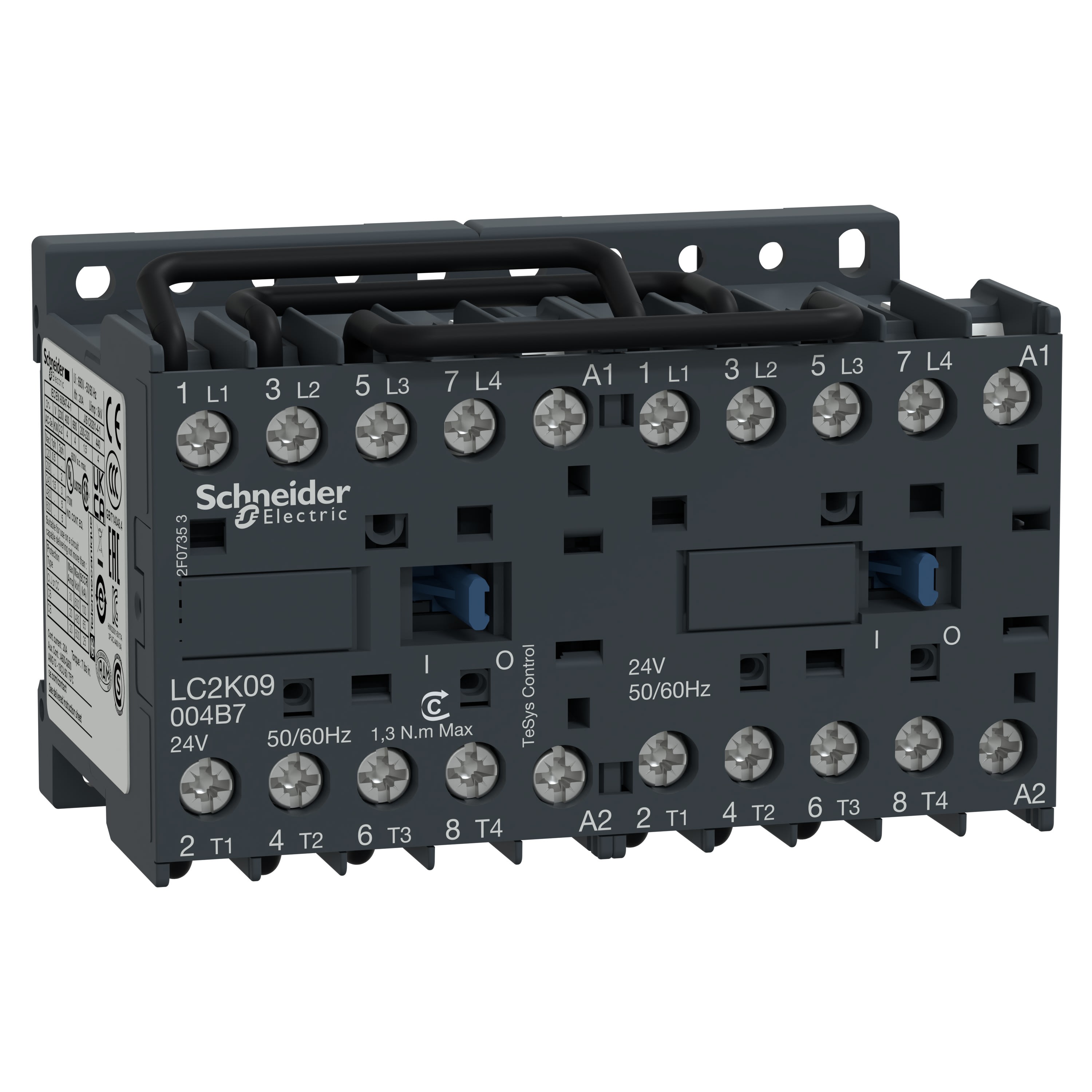 Schneider Electric - TeSys LC2K - contacteur inverseur - 4P - AC-1 440V - 20A - bobine 24Vca
