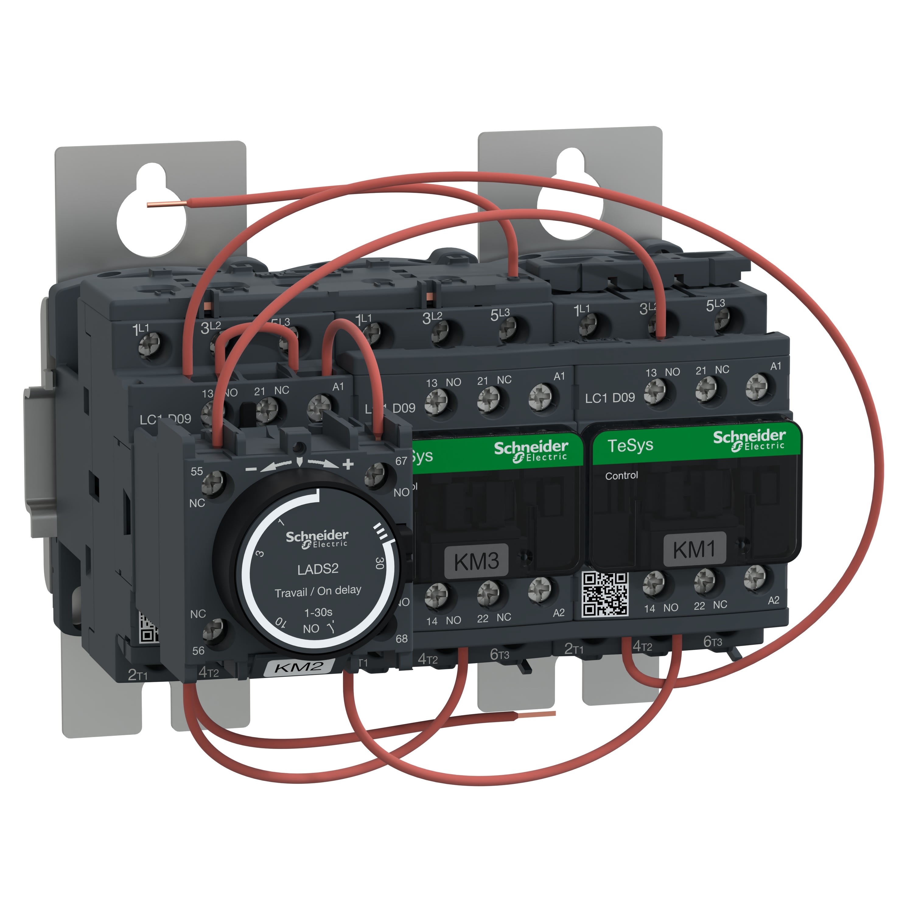 Schneider Electric - TeSys LC3D - démarreur étoile triangle sur platine - bobine 230Vca