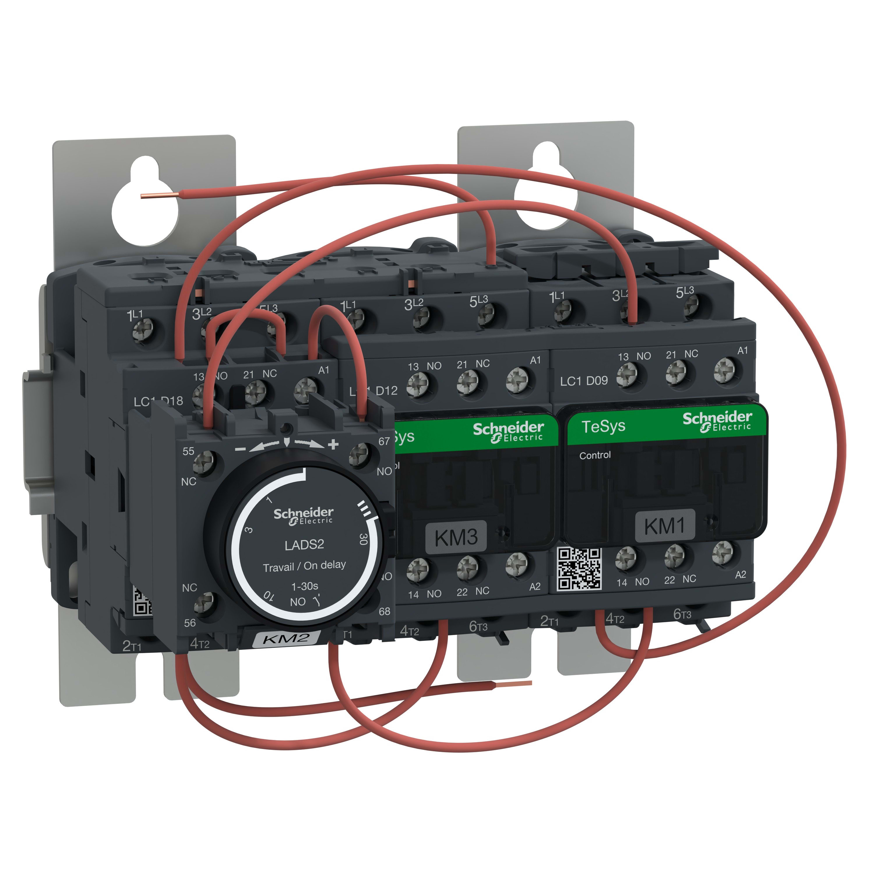 Schneider Electric - TeSys LC3D - démarreur étoile triangle sur platine - bobine 230Vca