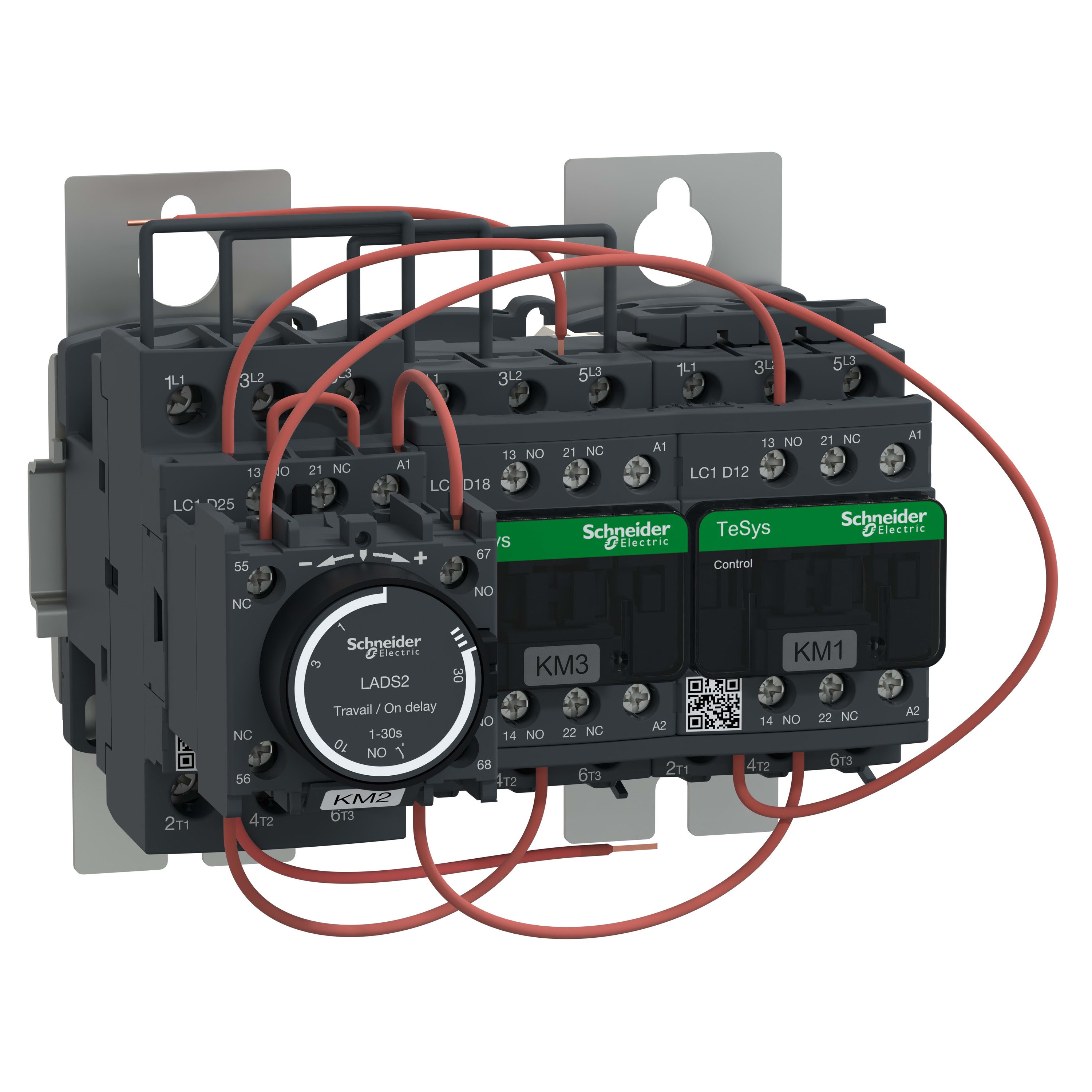 Schneider Electric - TeSys LC3D - démarreur étoile triangle sur platine - bobine 110Vca