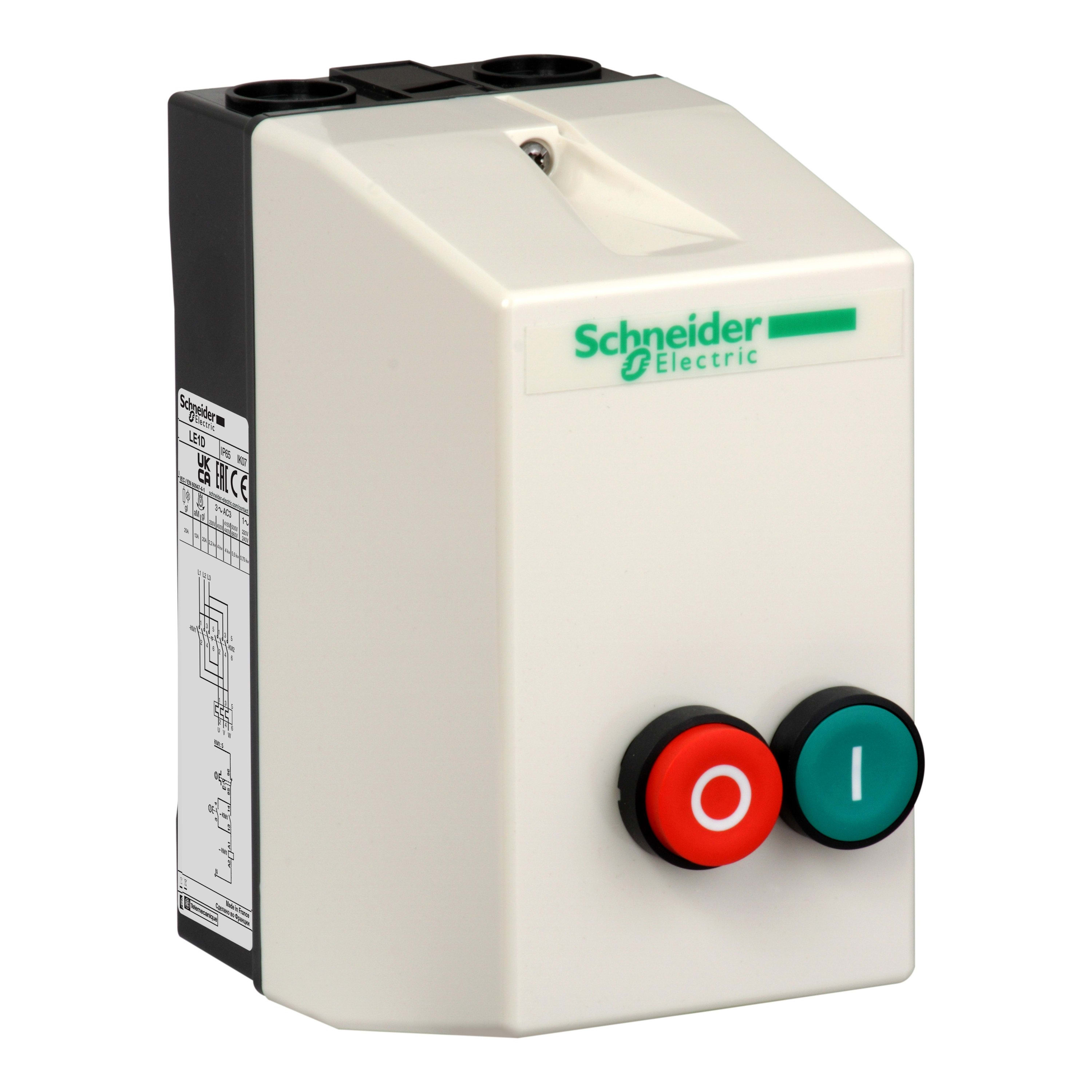 Schneider Electric - TeSys LE1D - démarreur en coffret - 25A - bobine 400Vca