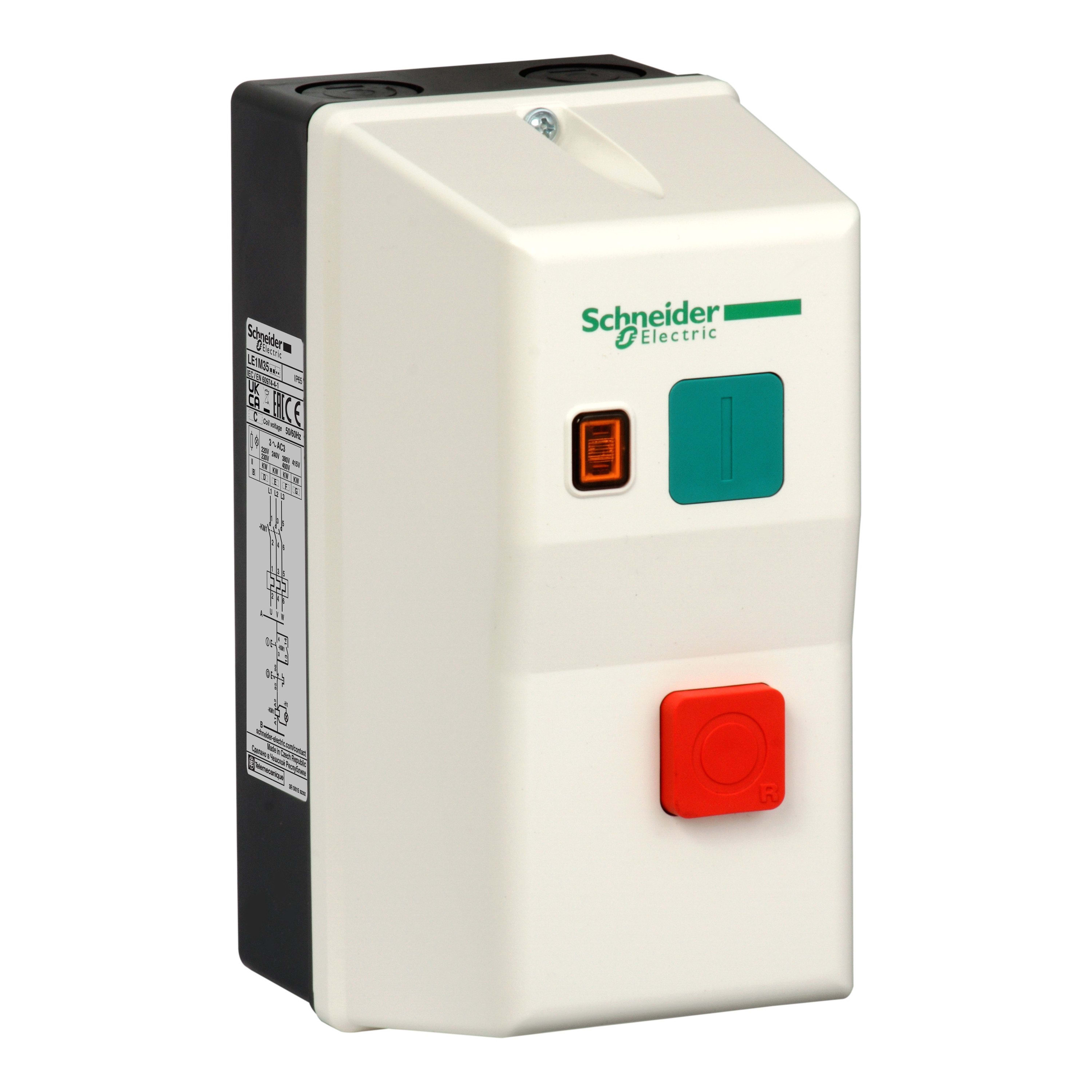 Schneider Electric - TeSys LE1M - démarreur en coffret - 5,5..8A - bobine 400Vca