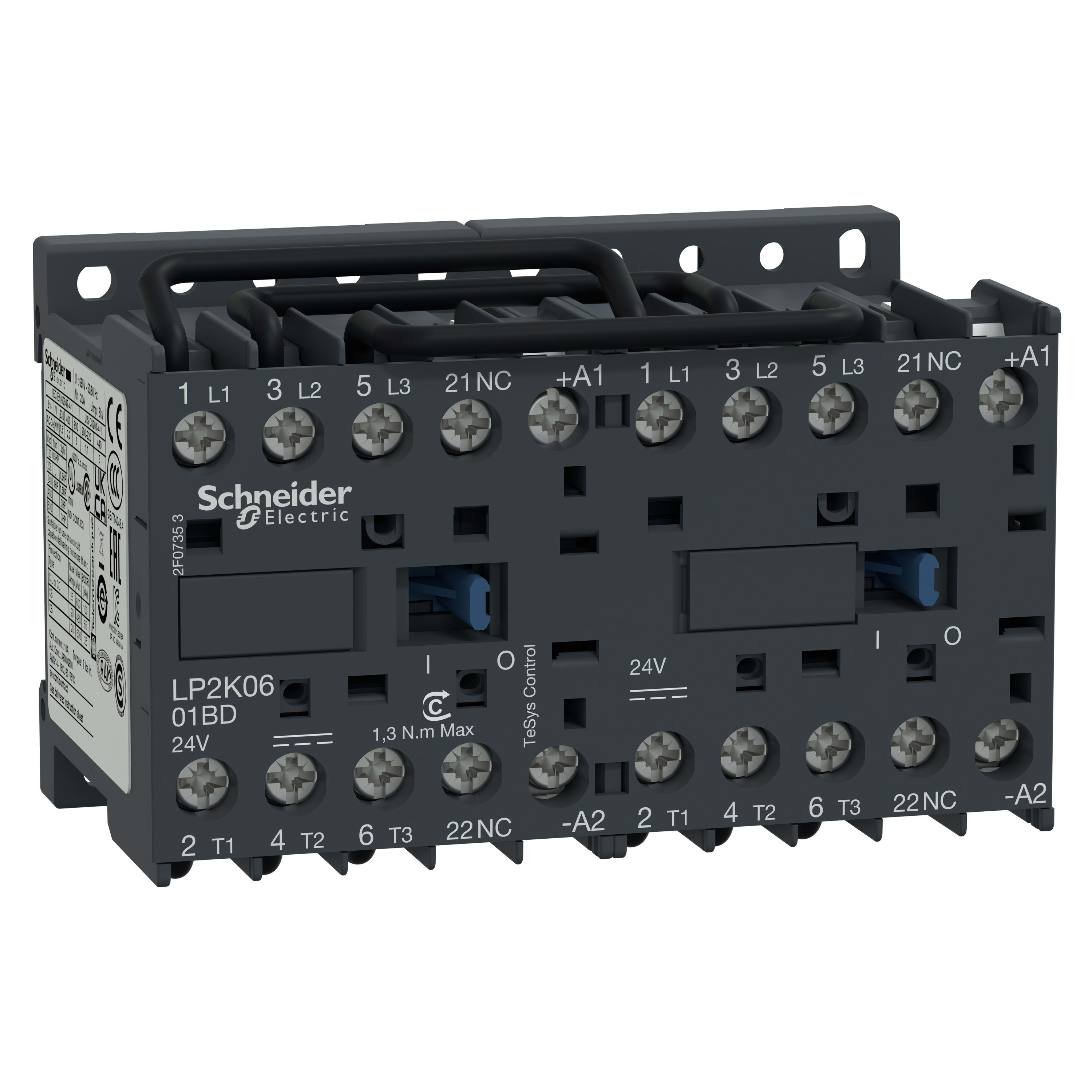 Schneider Electric - TeSys K - Inv 3p+o vis 24v dc