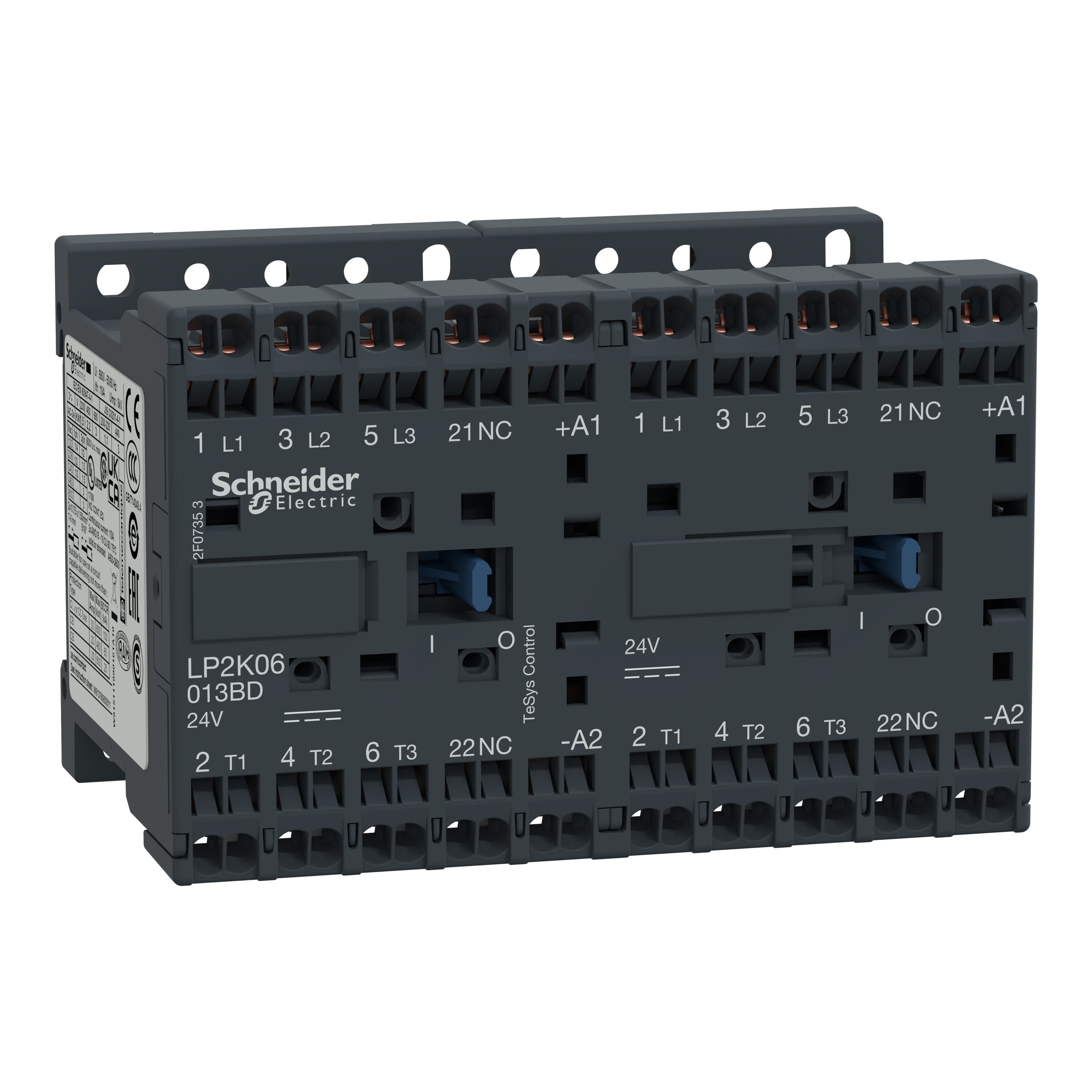 Schneider Electric - TeSys LP2K - contacteur inverseur - 3P - AC-3 440V - 9A - bobine 24Vcc