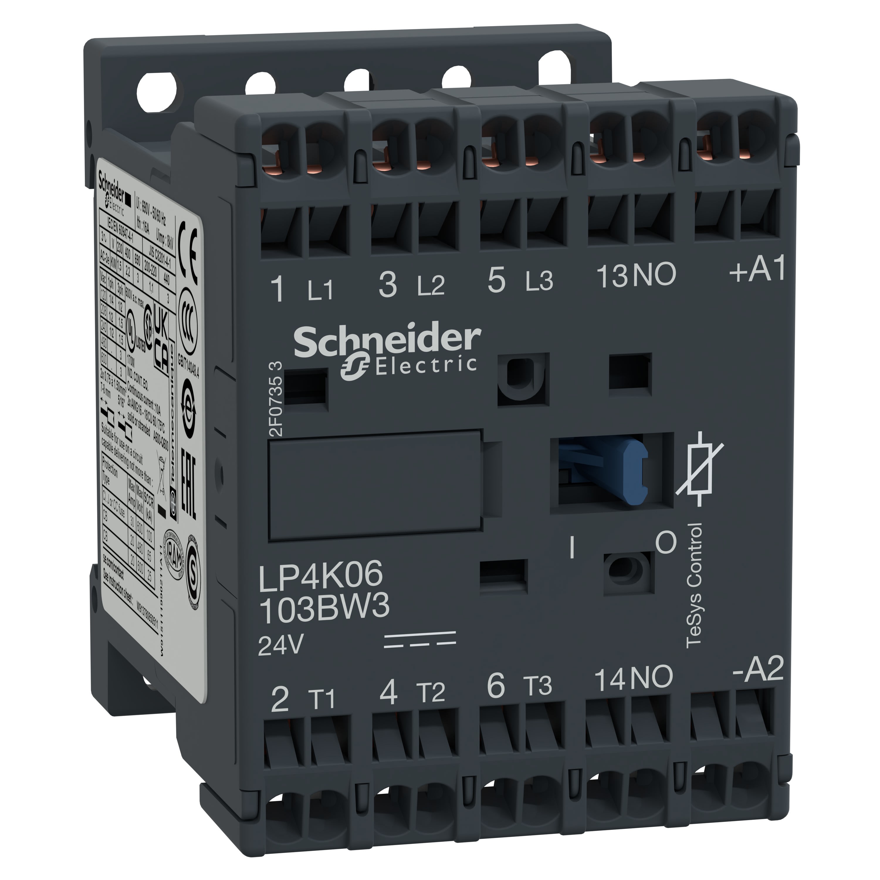 Schneider Electric - TeSys LP4K - contacteur - 3P - AC-3 440V - 9A - bobine 24Vcc
