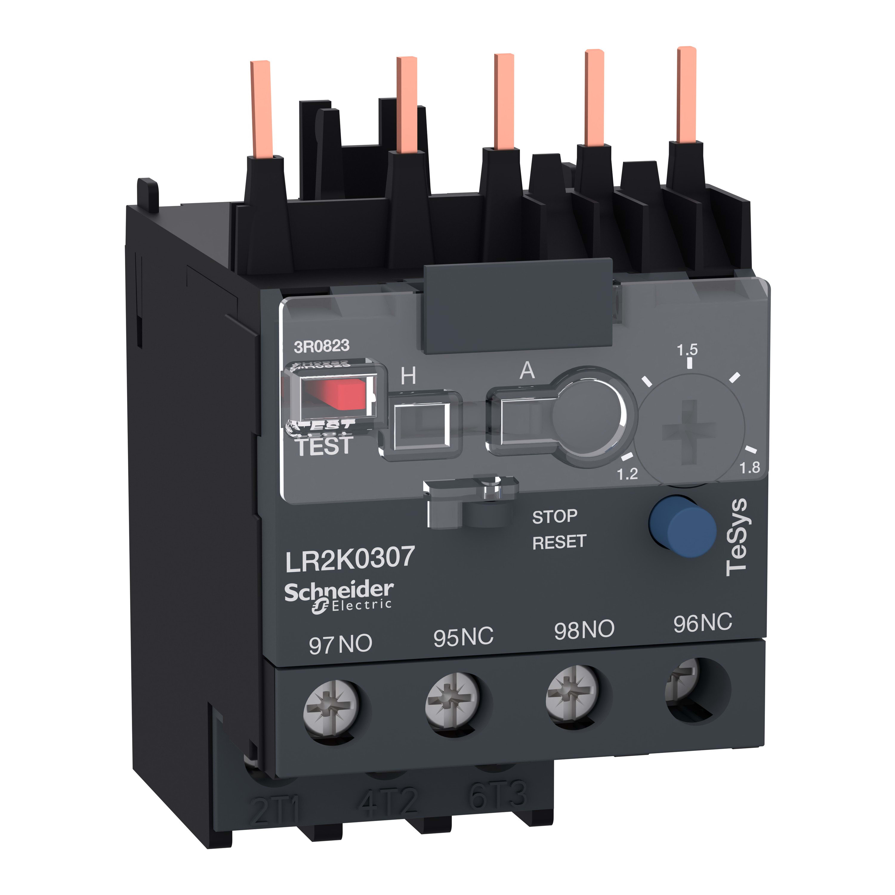 Schneider Electric - TeSys LR - relais de protection thermique moteur - 1,2..1,8A - classe 10A