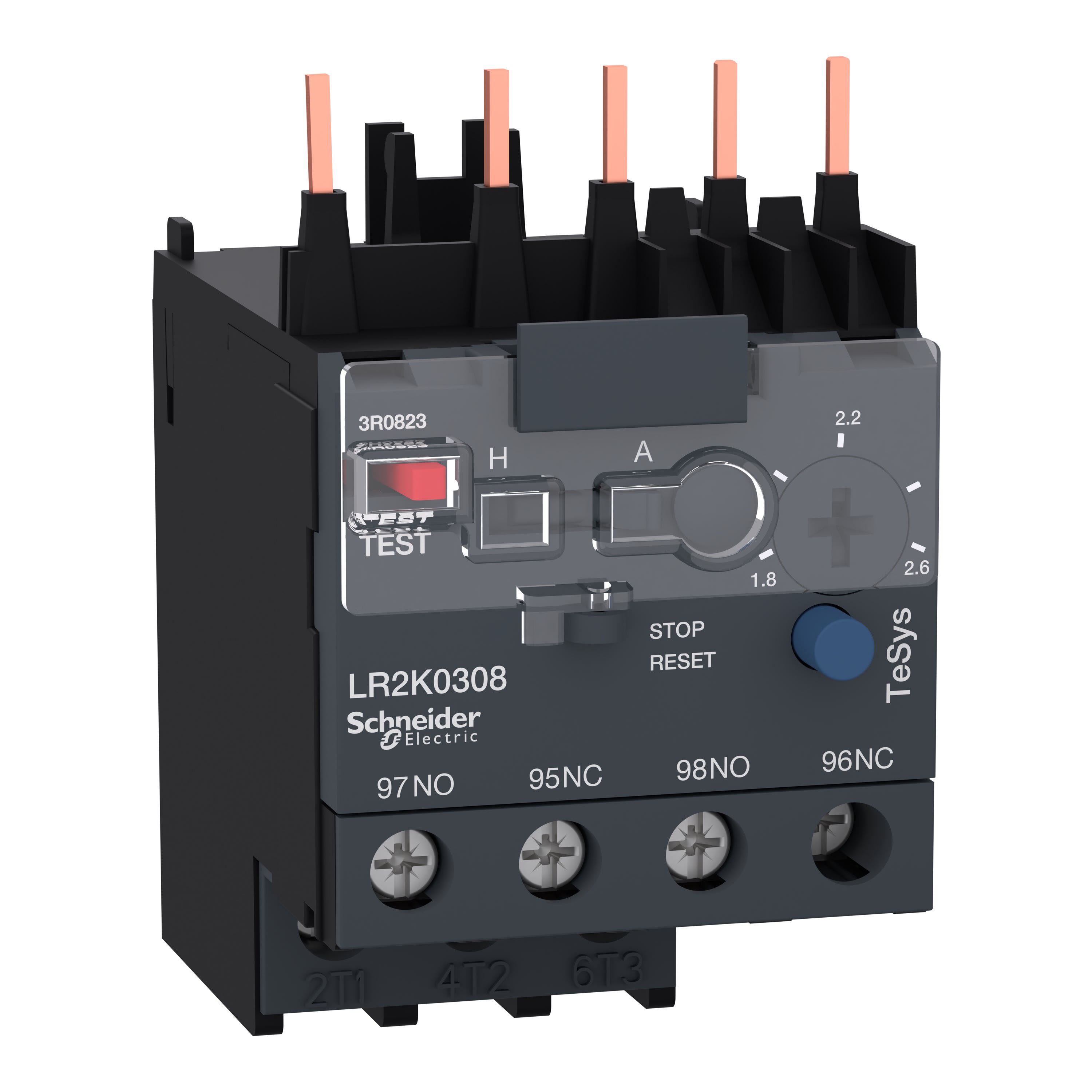 Schneider Electric - TeSys LR - relais de protection thermique moteur - 1,8..2,6A - classe 10A