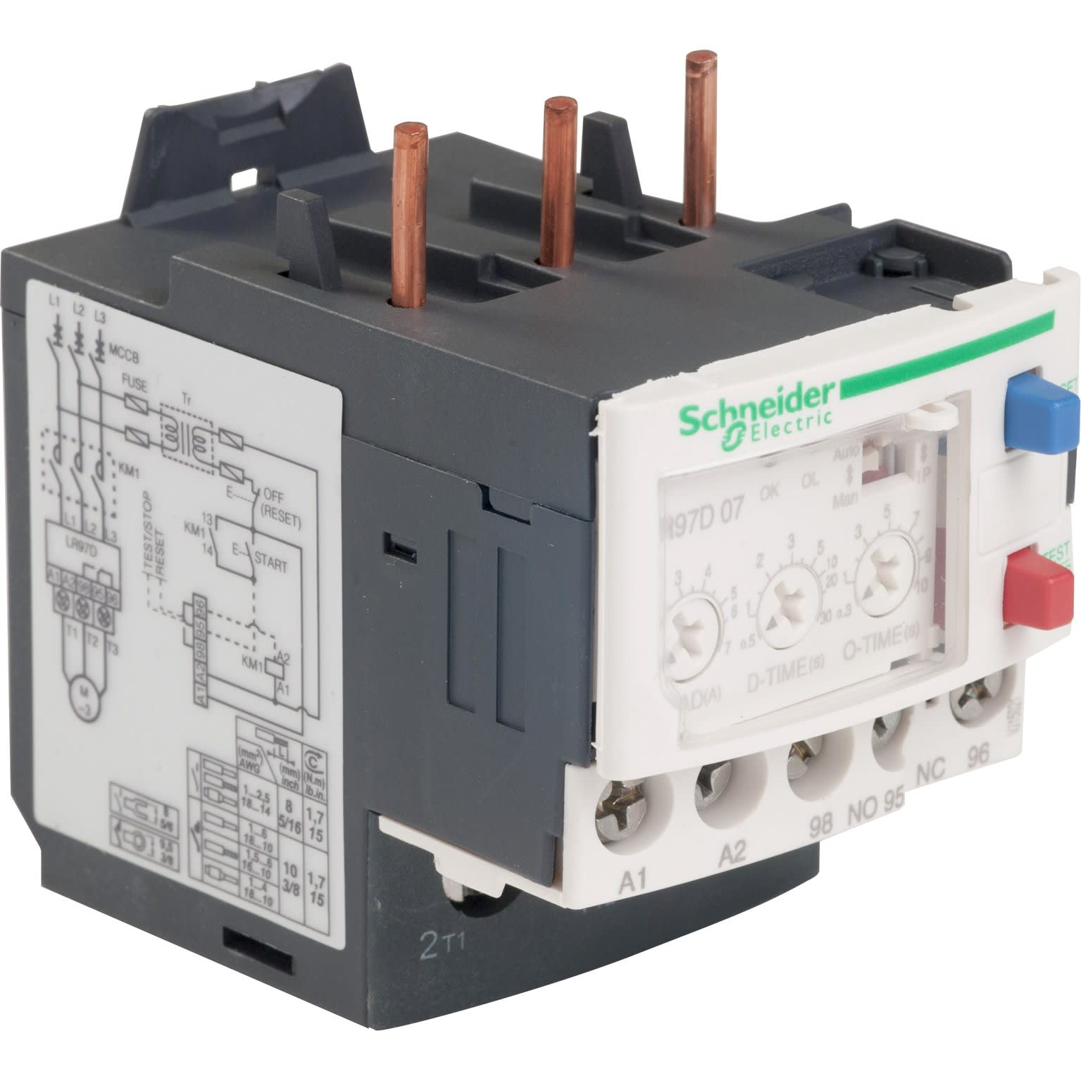 Schneider Electric - TeSys LR - relais de protection électronique moteur - 1,2..7A - 200..240Vca