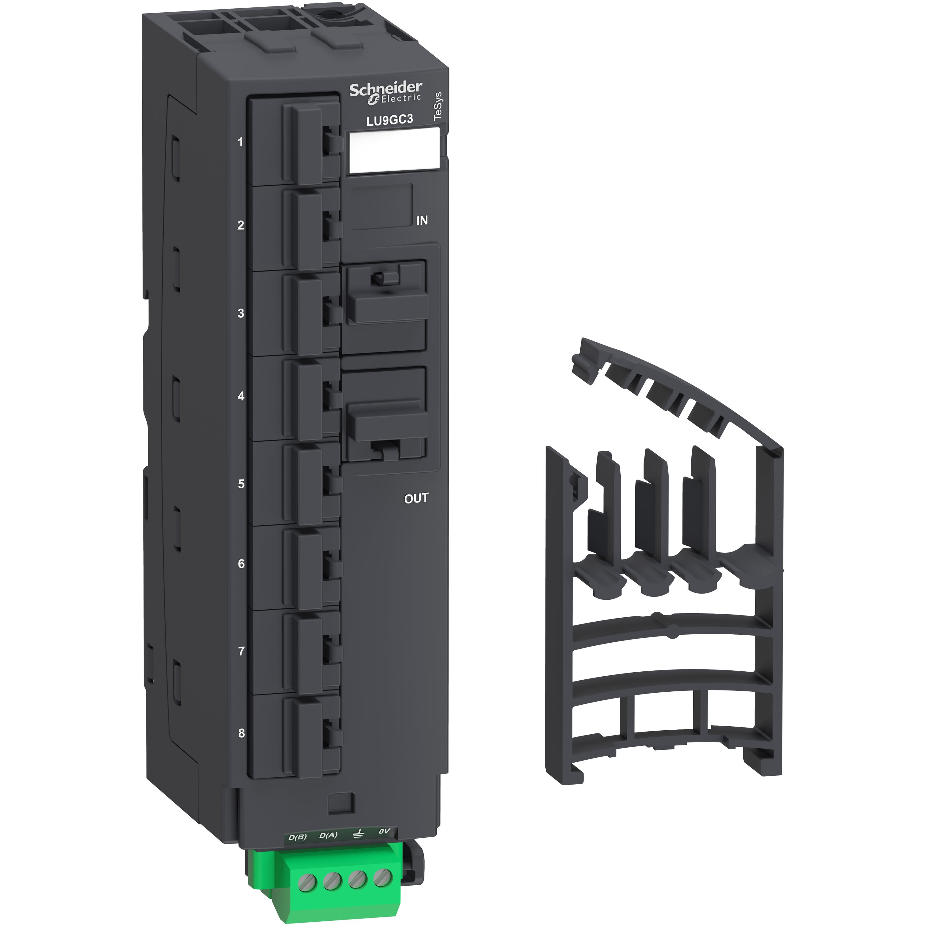 Schneider Electric - TeSys U - répartiteur Modbus - 10 connecteurs RJ45 et 1 bornier à vis