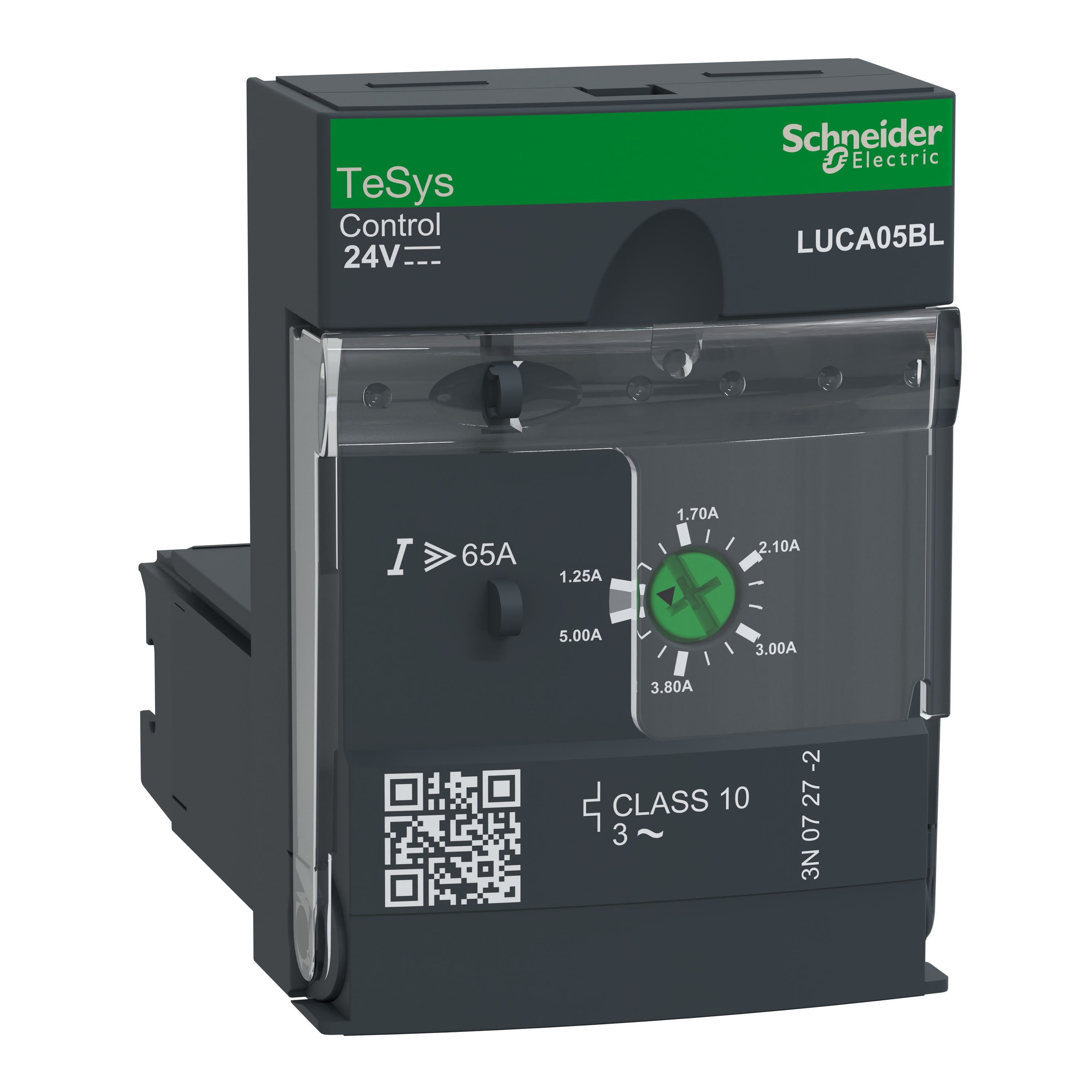 Schneider Electric - TeSys LUCA - unité de contrôle standard - classe 10 - 1,25..5A - 24Vcc