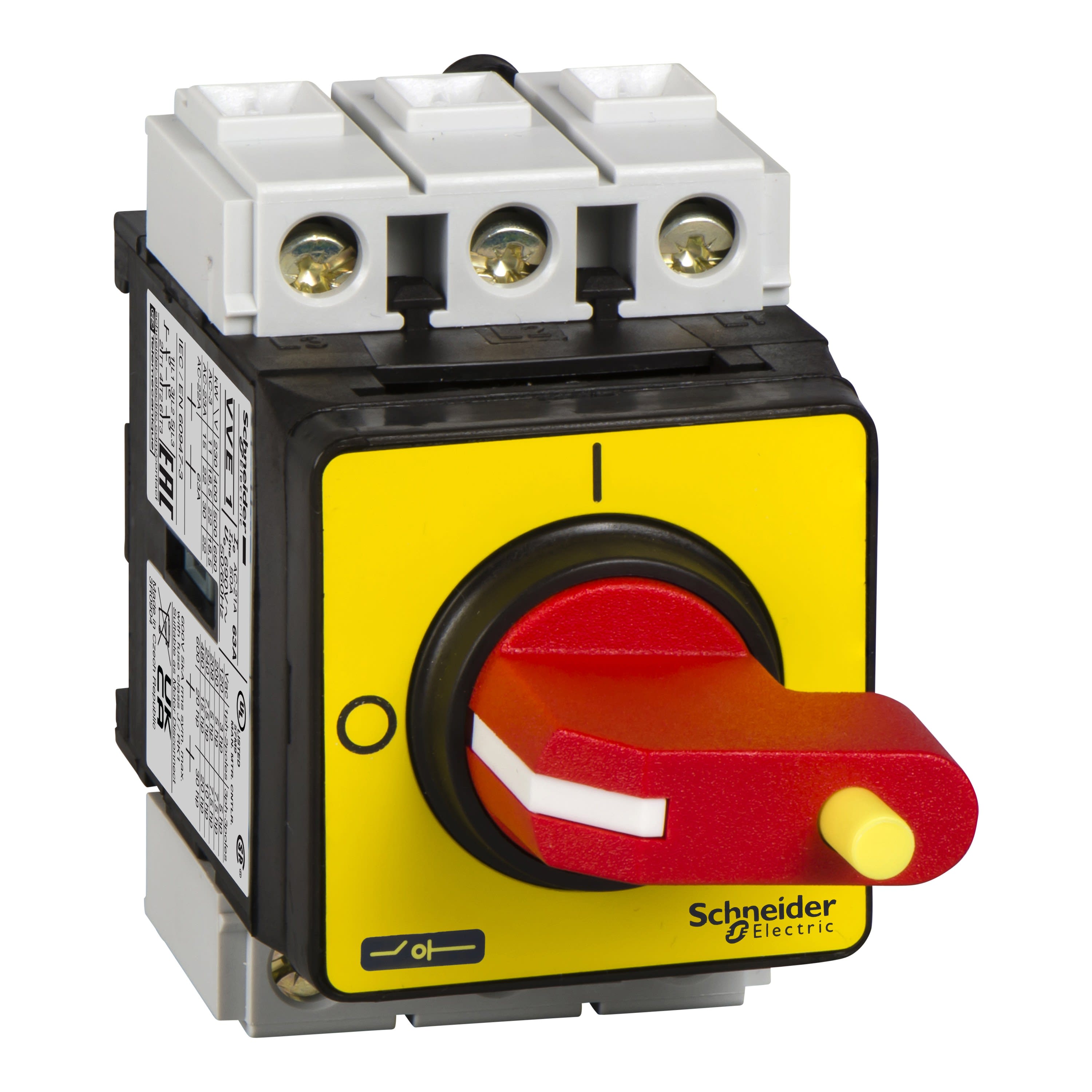 Schneider Electric - TeSys VVE - inter.-sectionneur - 3P - 690V 63A - poignée rouge cadenassable