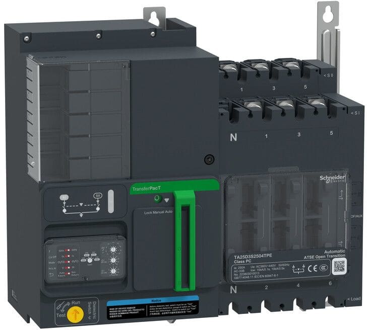 Schneider Electric - TransferPacT TA250 - inverseur de sources - commutateurs - 250A - 3P - 400Vca