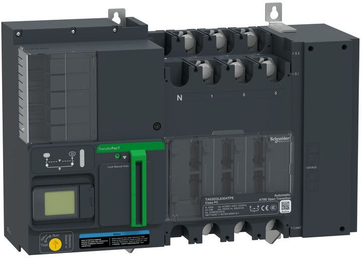 Schneider Electric - TransferPacT Active TA630 - inverseur de sources - LCD - 630A - 3P - 400Vca