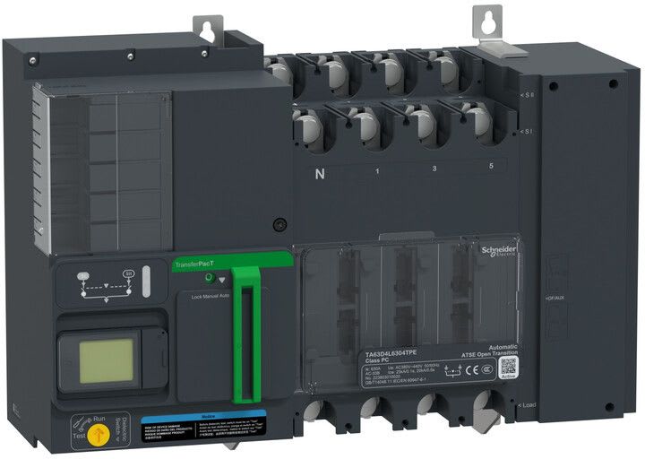 Schneider Electric - TransferPacT Active TA630 - inverseur de sources - LCD - 400A - 4P - 400Vca