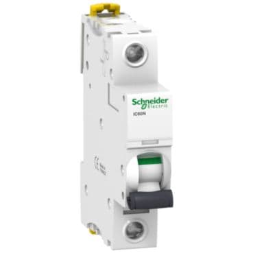 Schneider Electric - Acti9 iC60N - Disjoncteur - 1P - 1A - Courbe C - 230Vca - 6000A/50kA