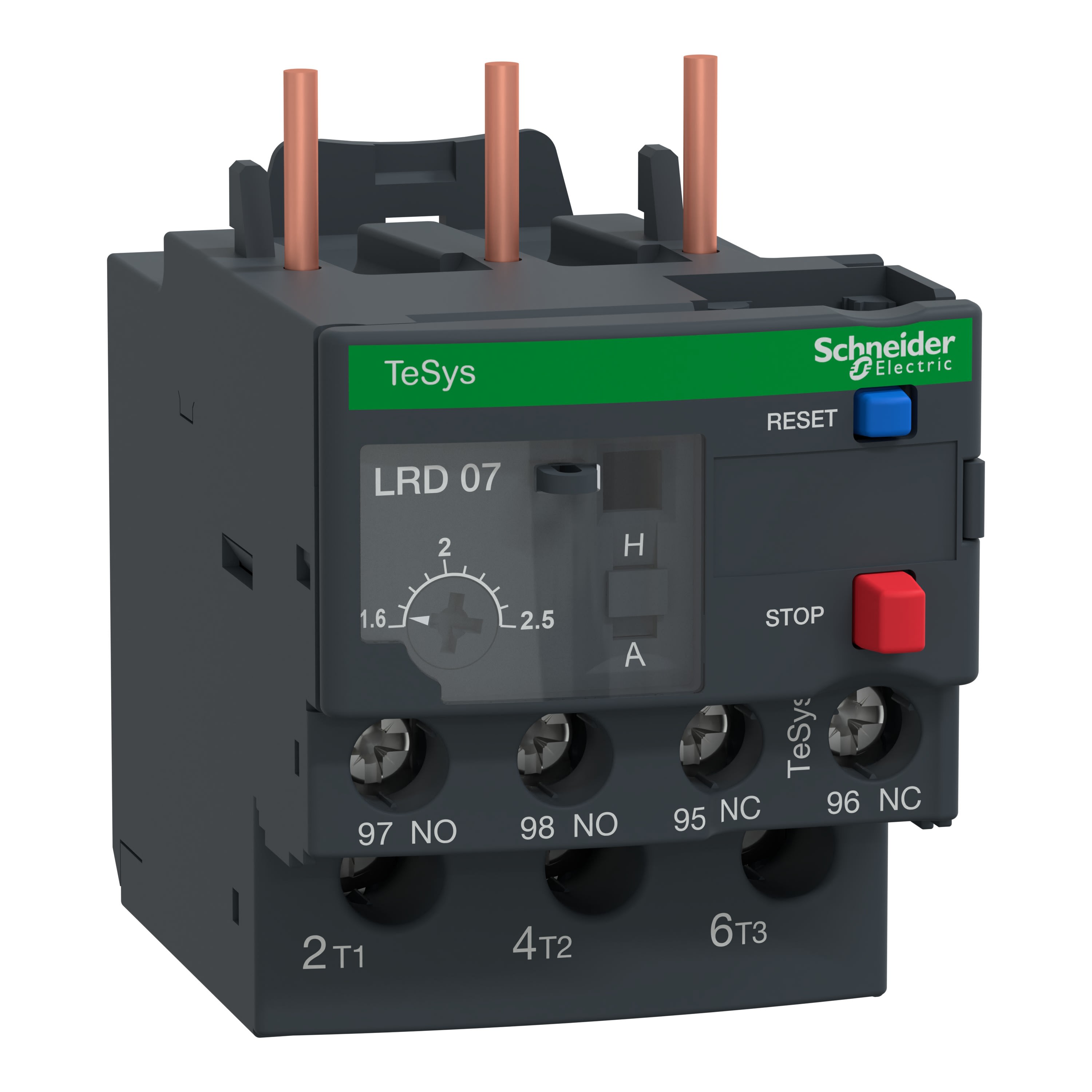 Schneider Electric - TeSys LRD - relais de protection thermique - 1,6..2,5A - classe 10A