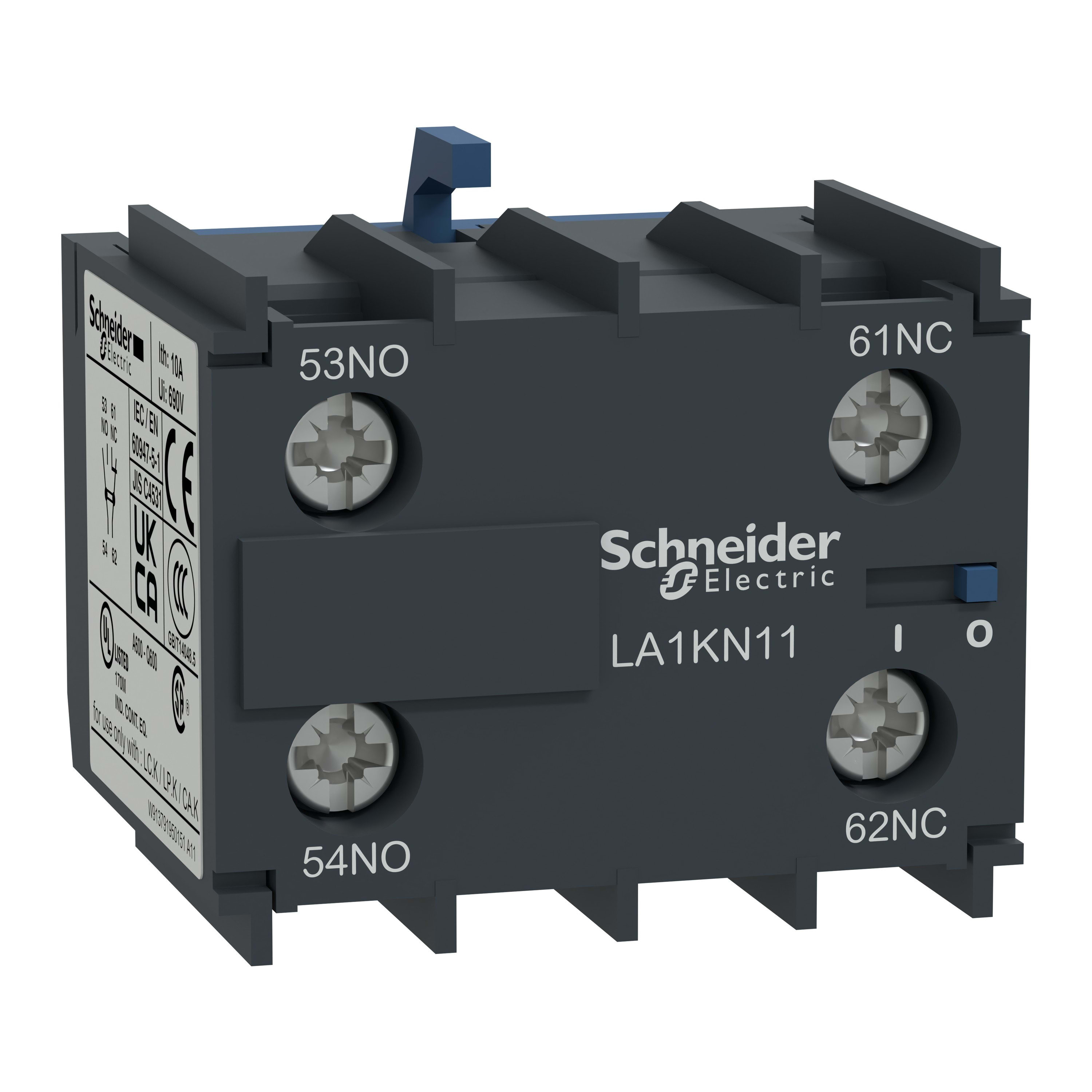 Schneider Electric - TeSys CA - bloc de contacts auxiliaires - 1F+1O - bornes à vis-étriers