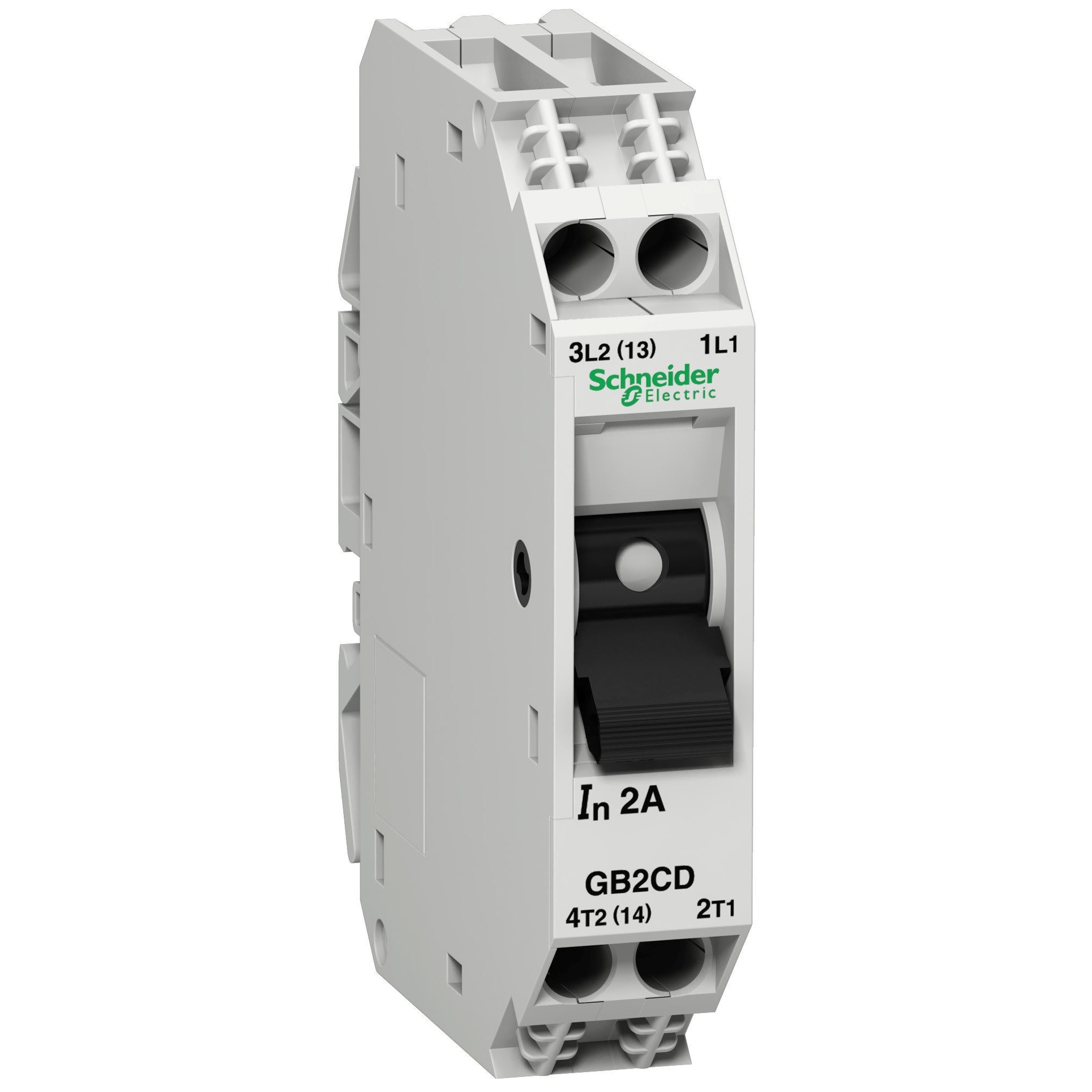 Schneider Electric - TeSys GB2-CD - disjoncteur pour circuit de contrôle - 2A - 1P+N - 1d