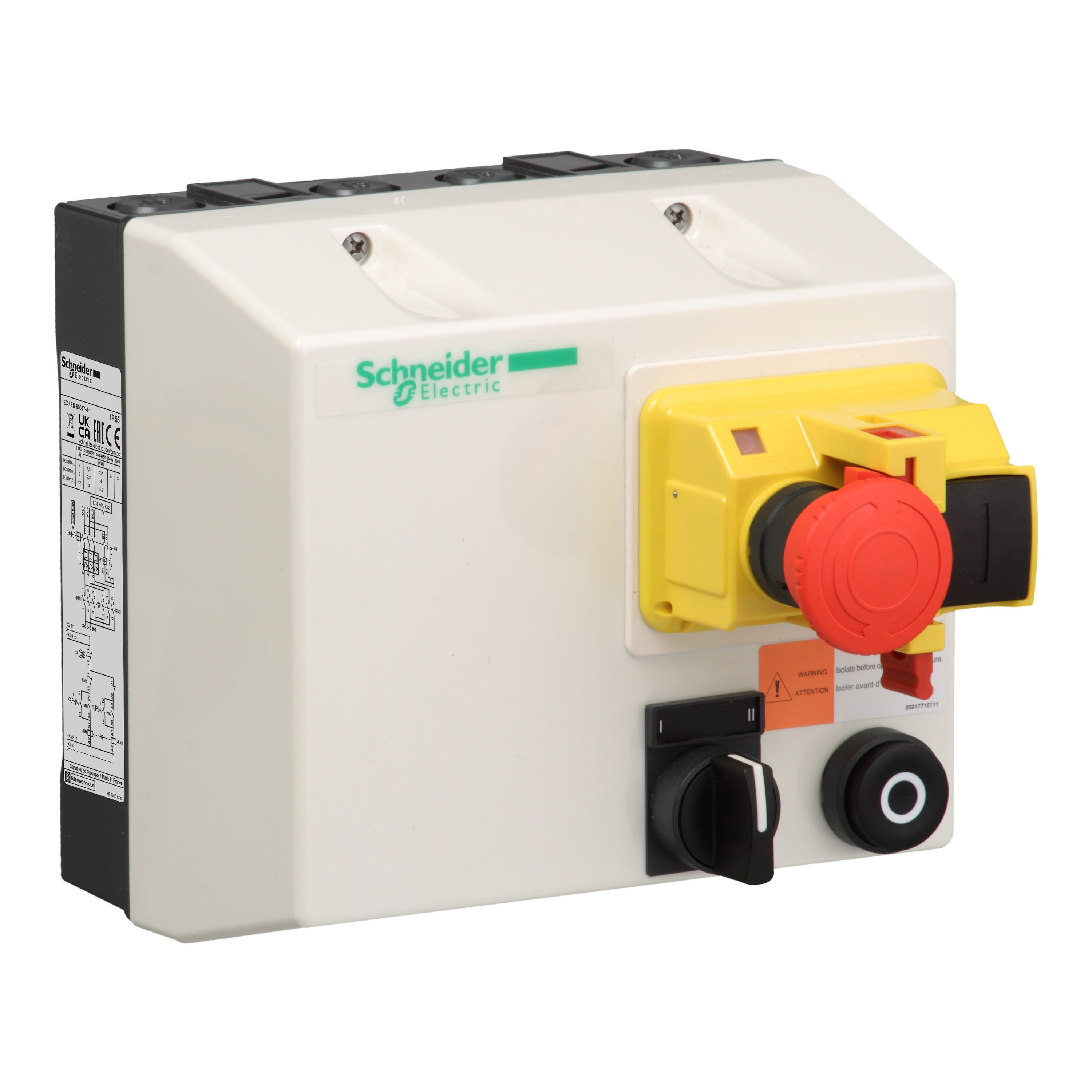 Schneider Electric - TeSys LG8K - démarreur en coffret inverseur - 2,5..4A - bobine 380Vca
