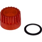 Schneider Electric - Harmony 9001K - Lentille crantée - rouge - bouton pousoir lumineux