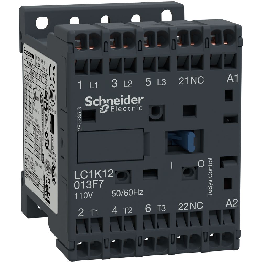 Schneider Electric - contacteur TeSys LC1K 3P AC3 440V 12 A bobine 110 VCA