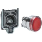 Schneider Electric - Harmony - Bouton poussoir lumineux impulsion rouge24v, contact f zbe101
