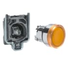 Schneider Electric - Harmony XB4 - poussoir lumineux LED - 1F - Jaune - Ø22 - 24VACDC