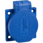 Schneider Electric - Mureva - socle de prise NF 50x50mm - 2P+T 10-16 A - IP54 - connex. arr. - bleu