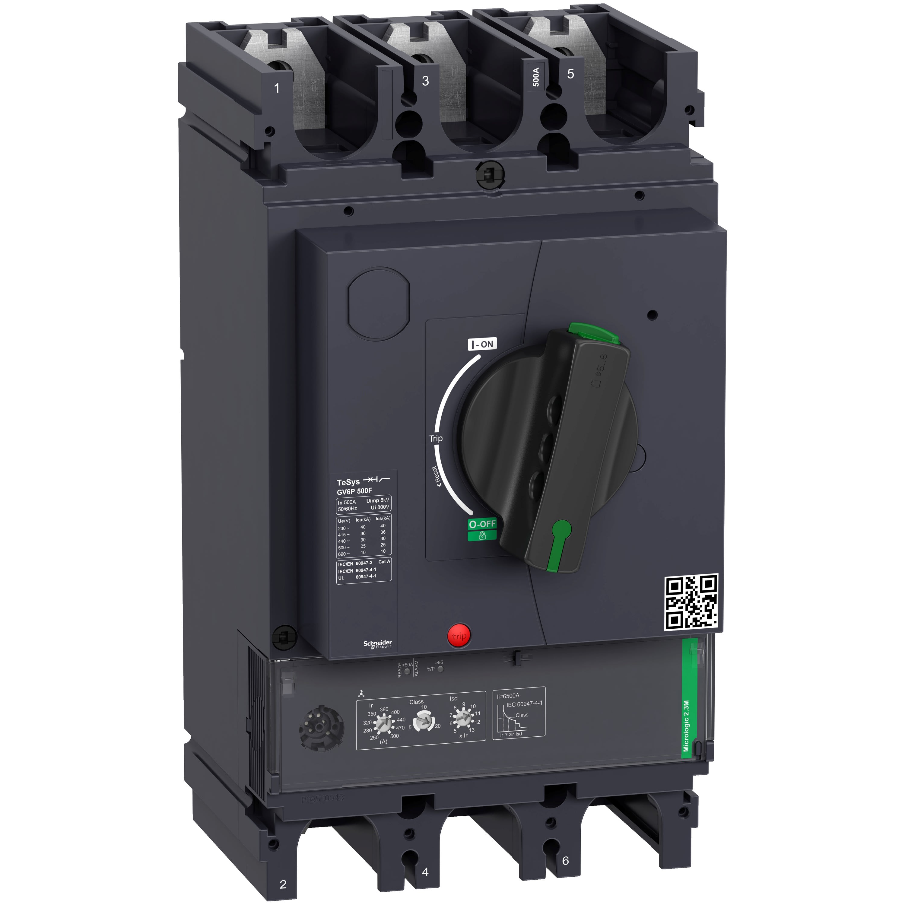Schneider Electric - TeSys GV - disjoncteur moteur - 250 à 500A - 36kA - 3P - magnéto-thermique