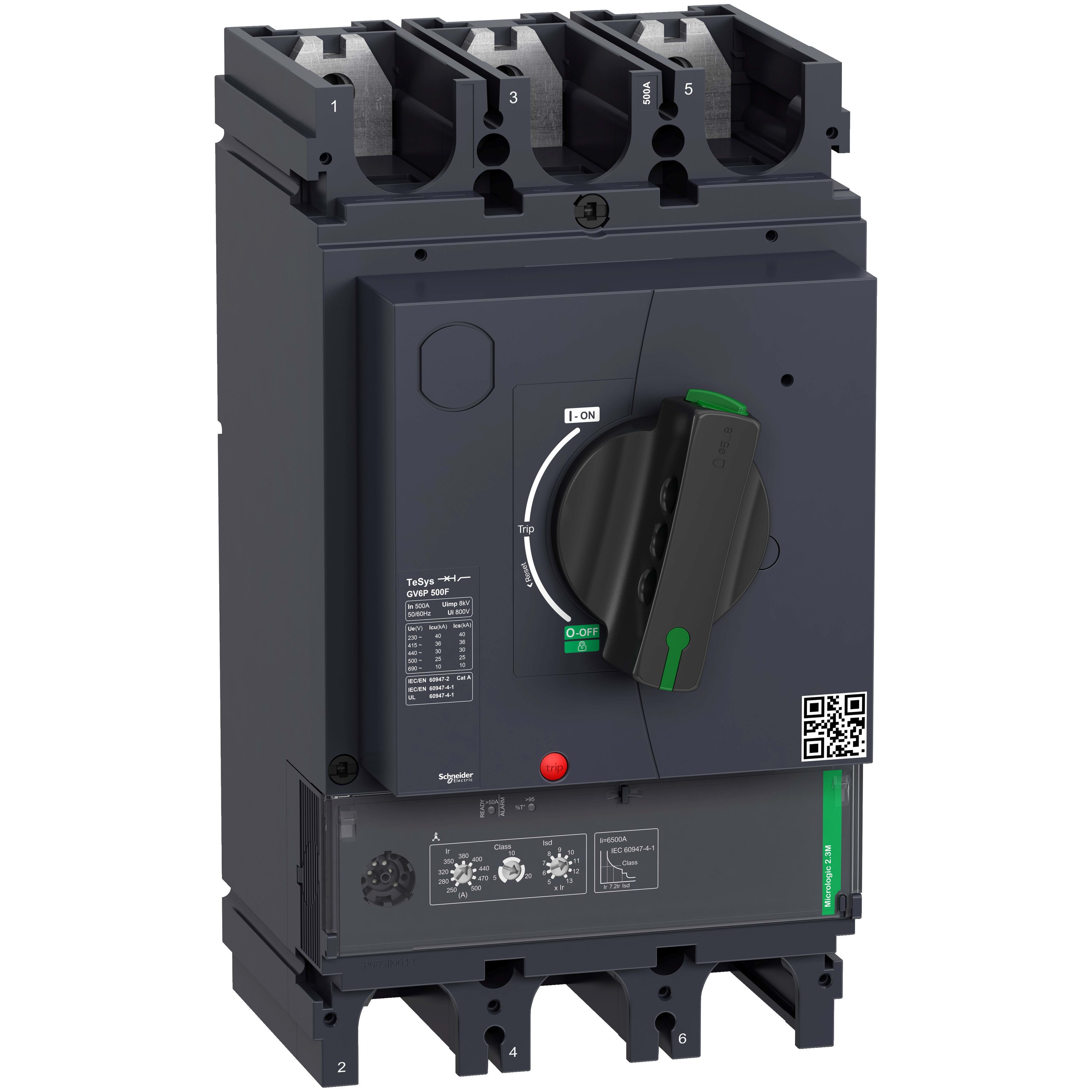 Schneider Electric - TeSys GV - disjoncteur moteur - 250 à 500A - 36kA - 3P - magnéto-thermique